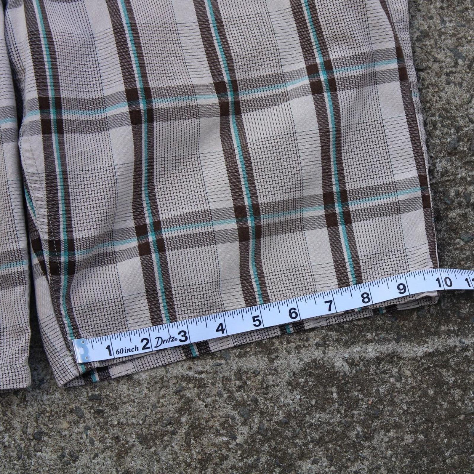 Hurley Y2K Tan / Blue Plaid Hurley Skater Board Shorts Size US 33 - 6 Thumbnail