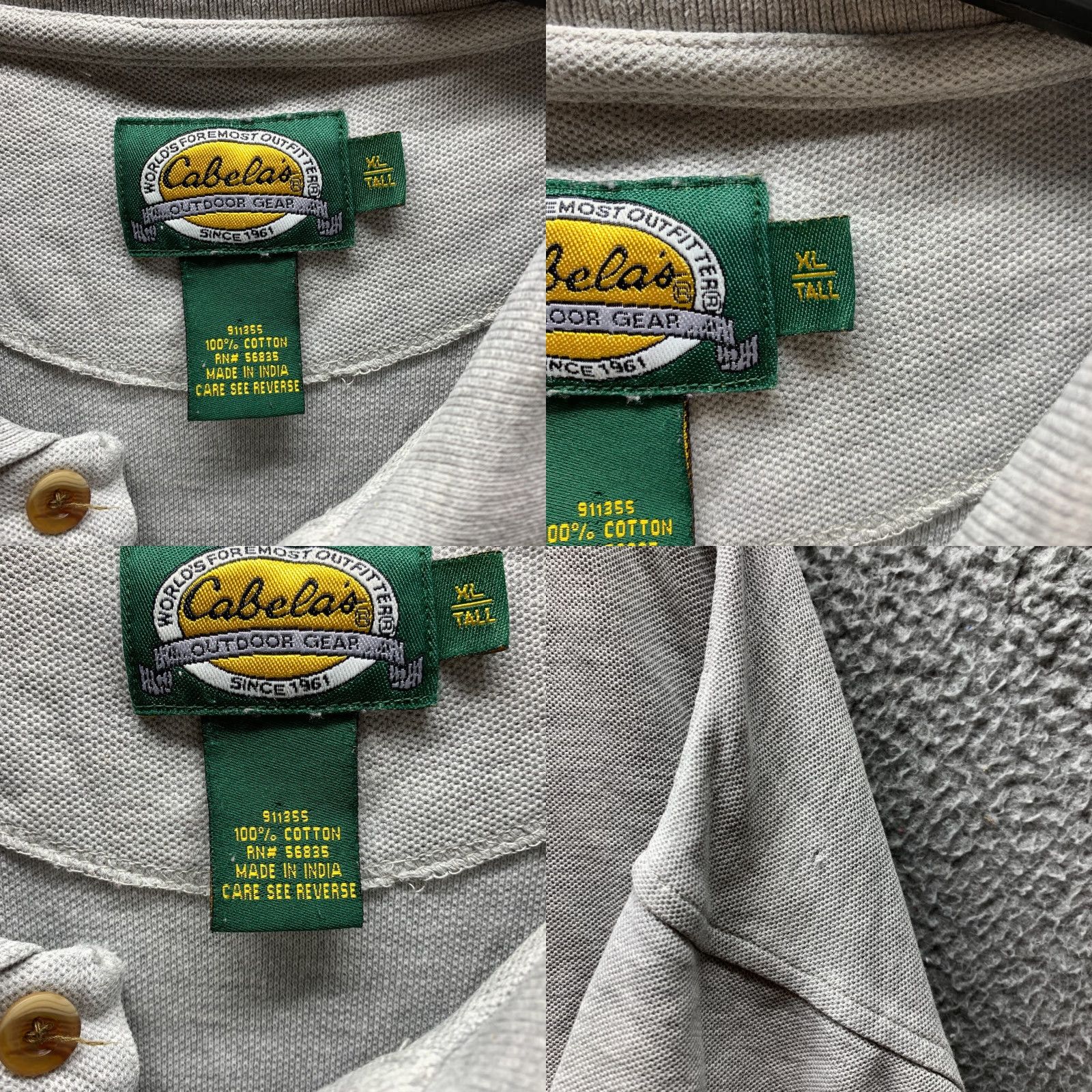 Vintage Cabela's Polo Shirt XL Gray Cotton Mens Casual Outdoor Polo Shirt XL Gray Cotton Mens Vintage: No Size US XL / EU 56 / 4 - 8 Thumbnail