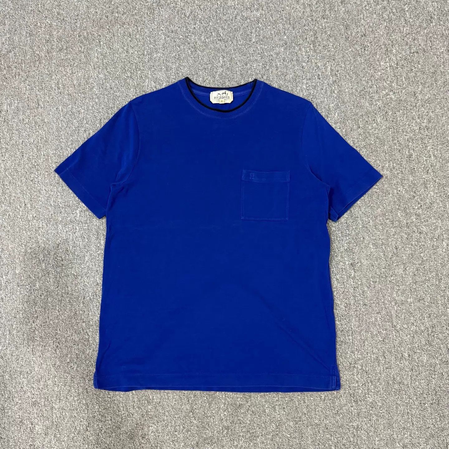 Hermes HERMES Blue Chest Pocket Short Sleeve Tee M 95 New Size US M / EU 48-50 / 2 - 1 Thumbnail