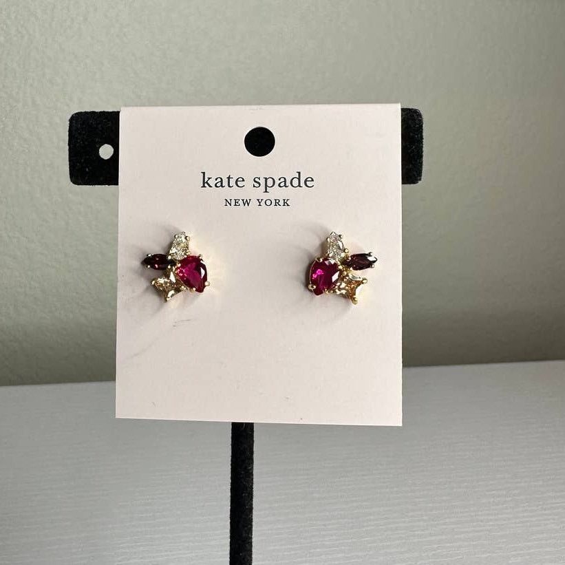 Kate Spade Kate Spade Flying Colors Cluster Red Stud Earrings Size ONE SIZE - 3 Thumbnail