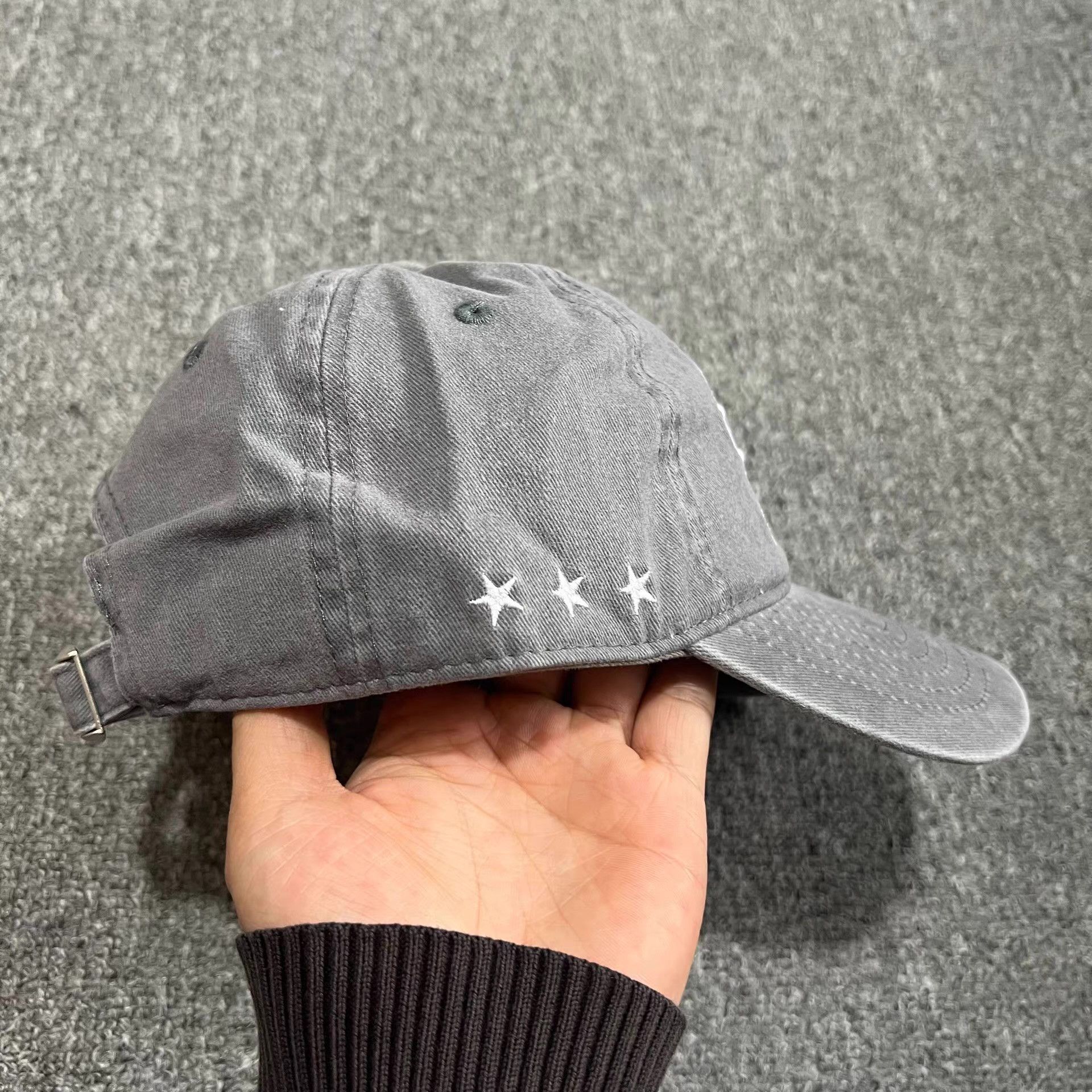 Cross Colours Cross Colours Washed Vintage Curved Brim Baseball Cap Q7 Size ONE SIZE - 8 Thumbnail