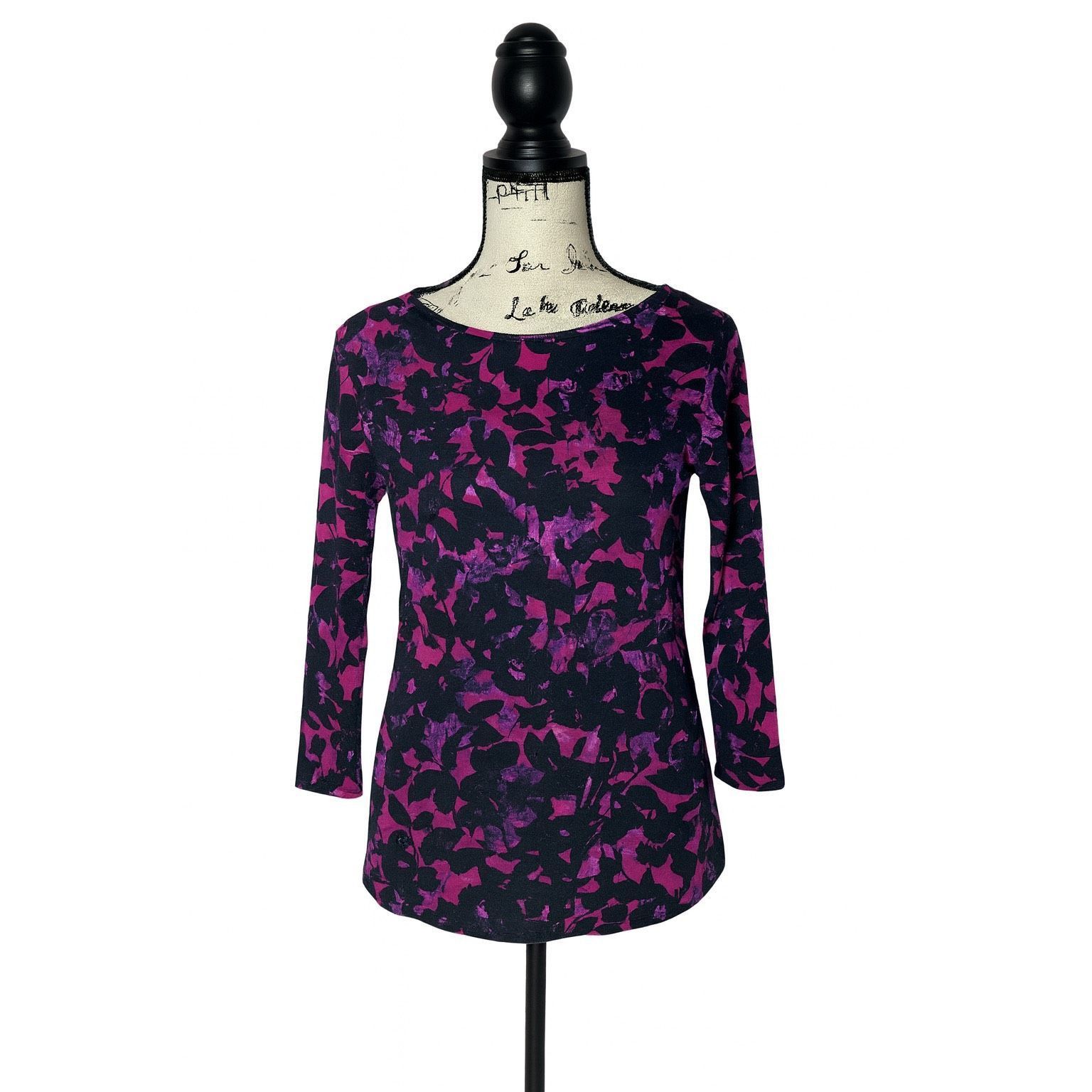 Jones New York Jones New York Women’s Small Purple Pink Floral Print Long S Size S / US 4 / IT 40 - 1 Thumbnail