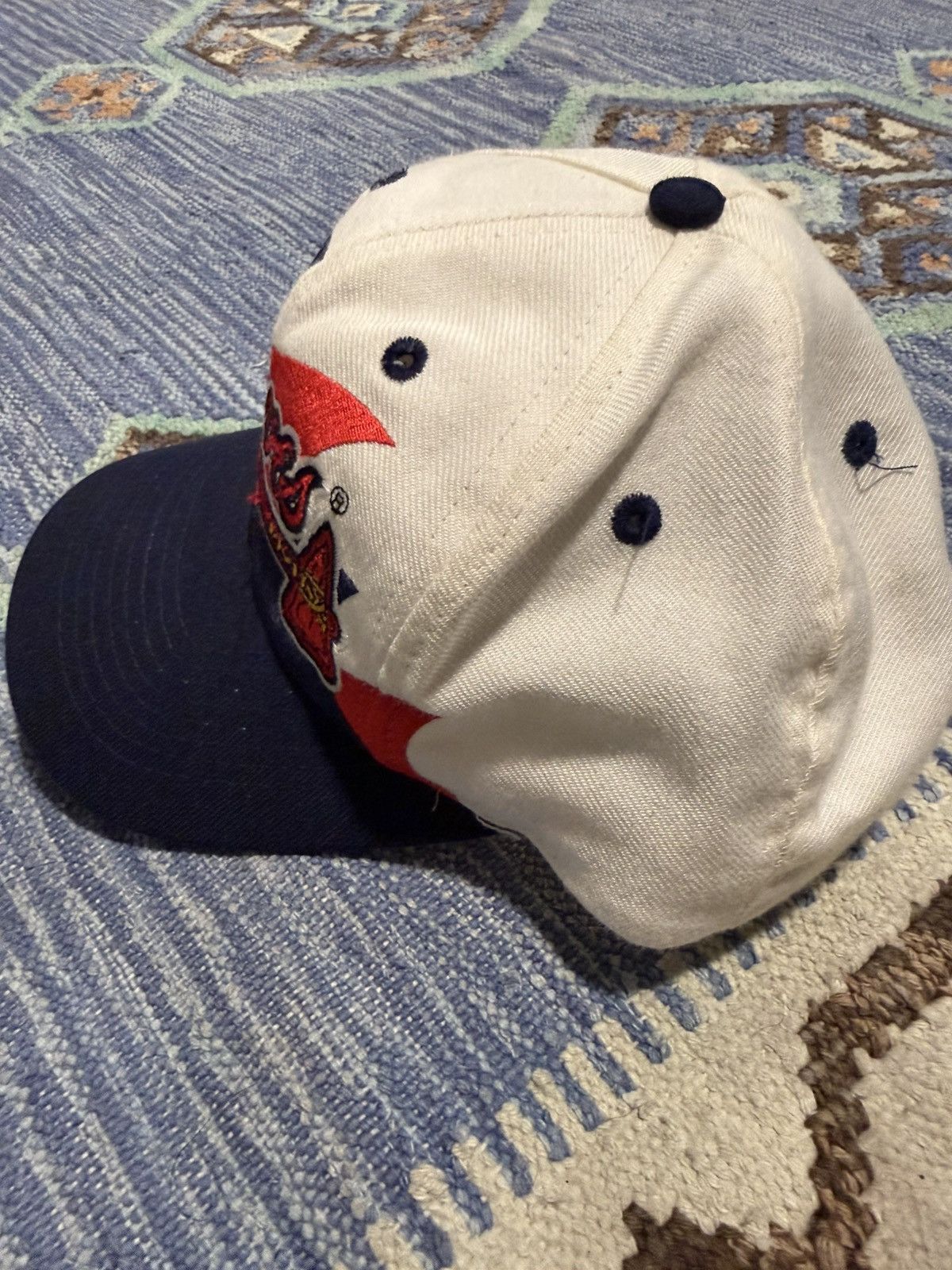 Logo 7 Vintage double shark tooth Braves hat Size ONE SIZE - 2 Thumbnail