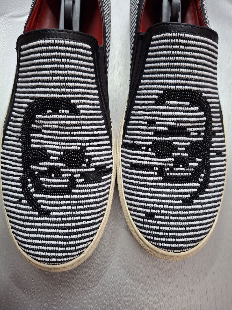Donald Pliner Donald Pliner slip-on loafers feature black white beading Size US 11 / EU 44 - 8 Thumbnail