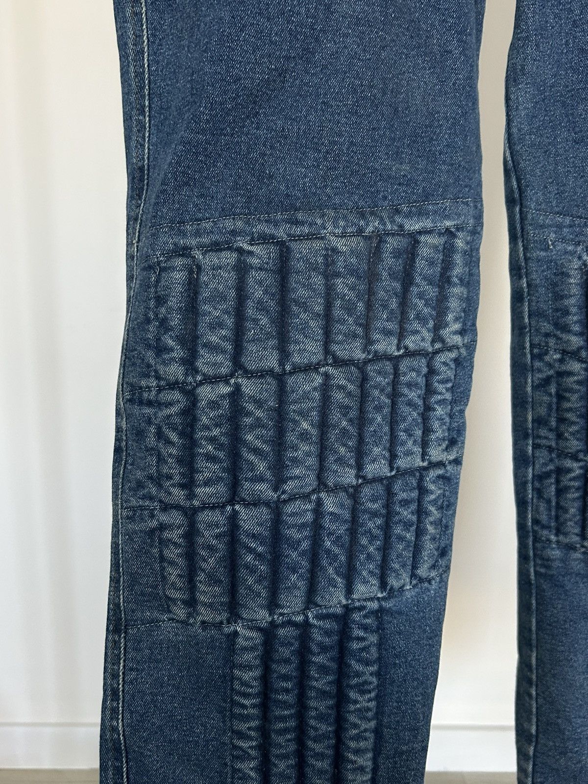 Vintage 90s Giali Motorcycle Padded Denim Jeans Biker Racing