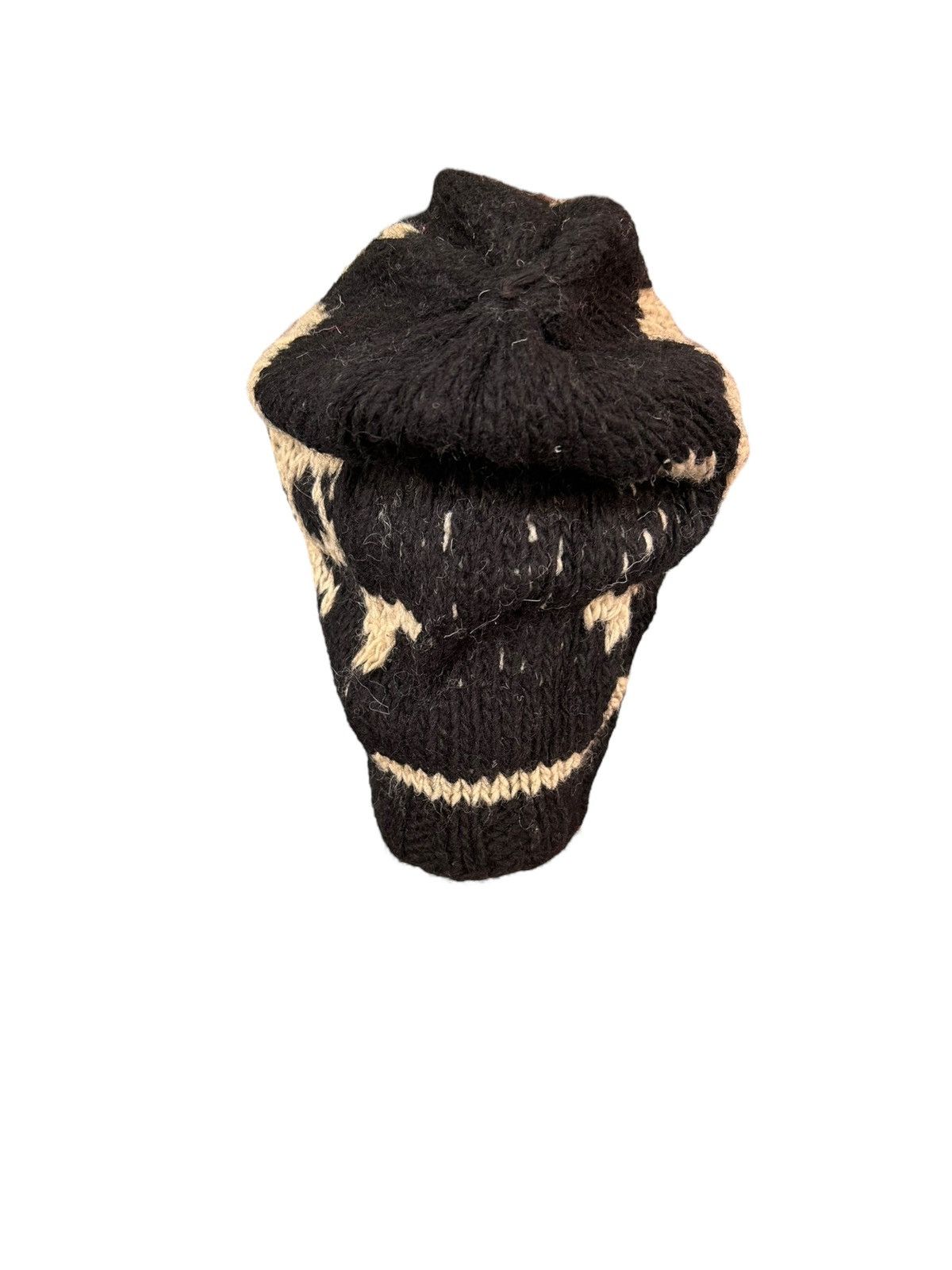 14th Addiction × Japanese Brand × Le Grande Bleu (L.G.B.) Skull Japanese Punk Style Knitted hairy Big Beanie Hats ☠️☠️ Size ONE SIZE - 5 Thumbnail