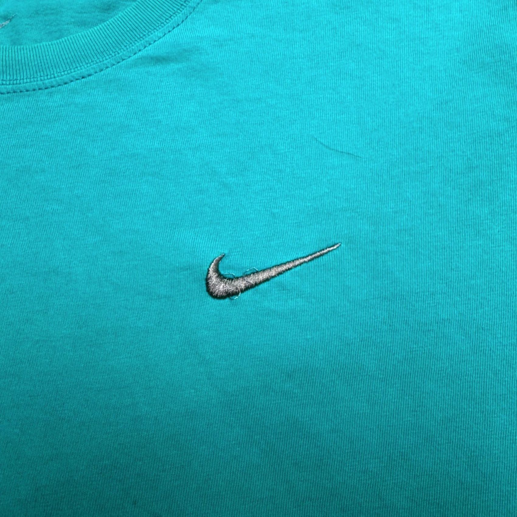 Nike Nike Mens Large Teal Blue Crew Neck Short Sleeve Cotton Tee Shirt Swoosh Logo Size US L / EU 52-54 / 3 - 4 Thumbnail