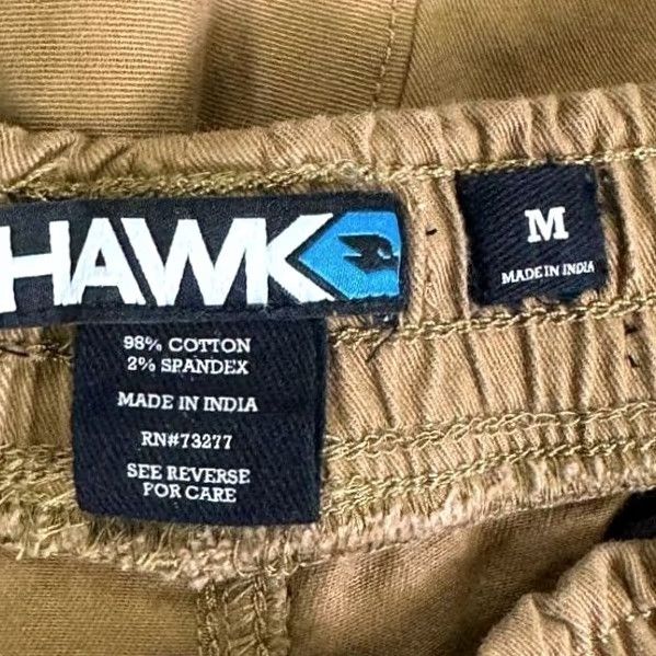 Vintage HAWK Sweatpants Jogger Pants Mens Medium Brown Drawstring Pockets 33x25 Knit Cotton Spandex Casual Outdoor Size US 31 - 3 Thumbnail