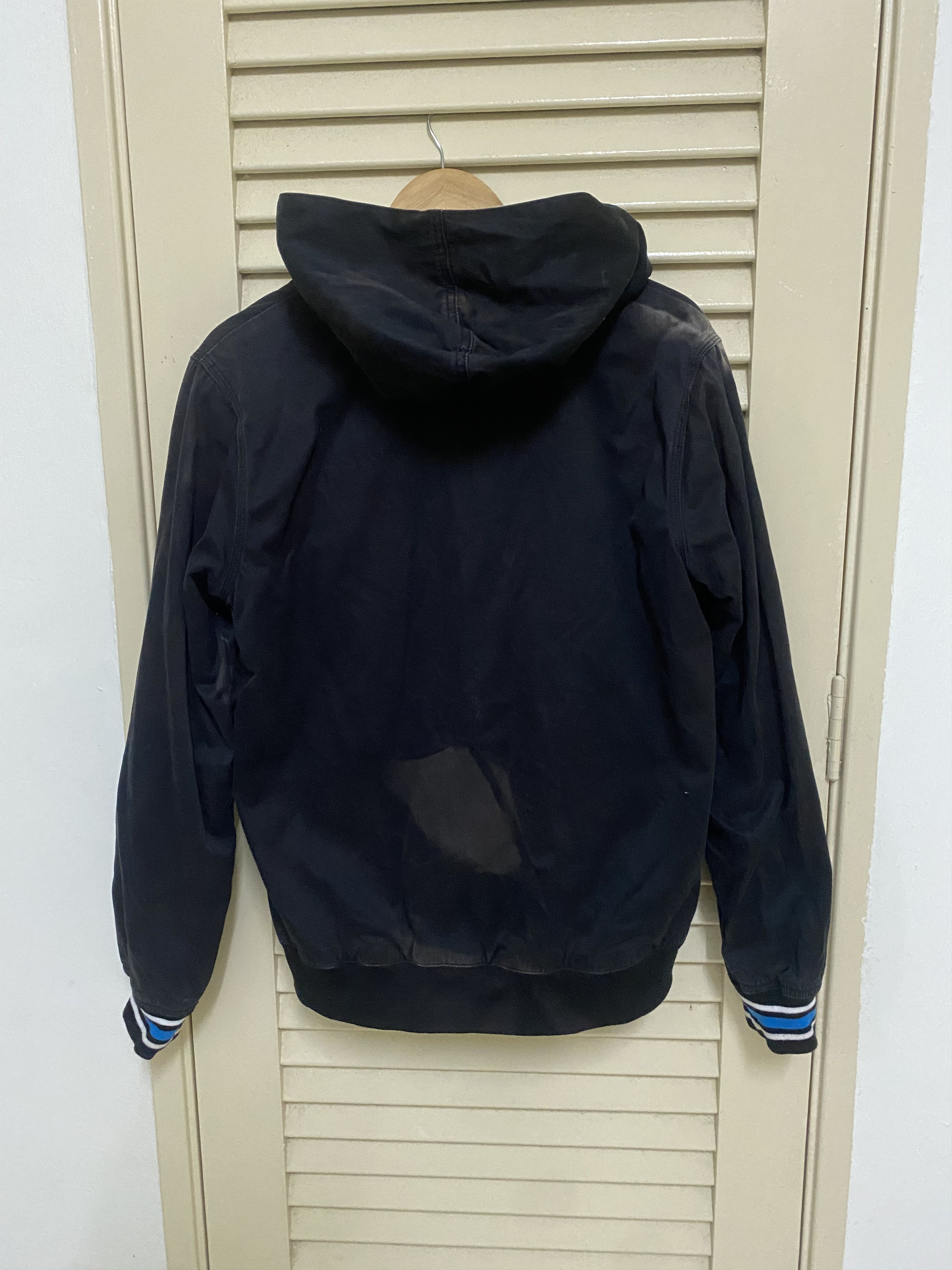 Stussy Distressed Sun Faded Stussy Crown Hooded Work Tech Jacket Size US S / EU 44-46 / 1 - 2 Thumbnail