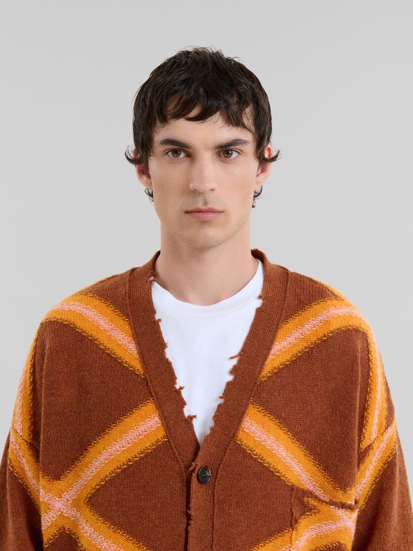 Marni o1w1db11125 Broken Wool Cardigan in Brown Size US S / EU 44-46 / 1 - 4 Thumbnail