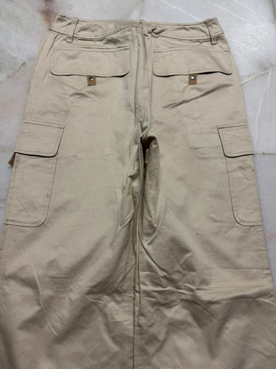 Japanese Brand 💥Insane Baggy Flare💥Japanese Designer Hiroko Cargo Pants Size US 27 - 14 Thumbnail