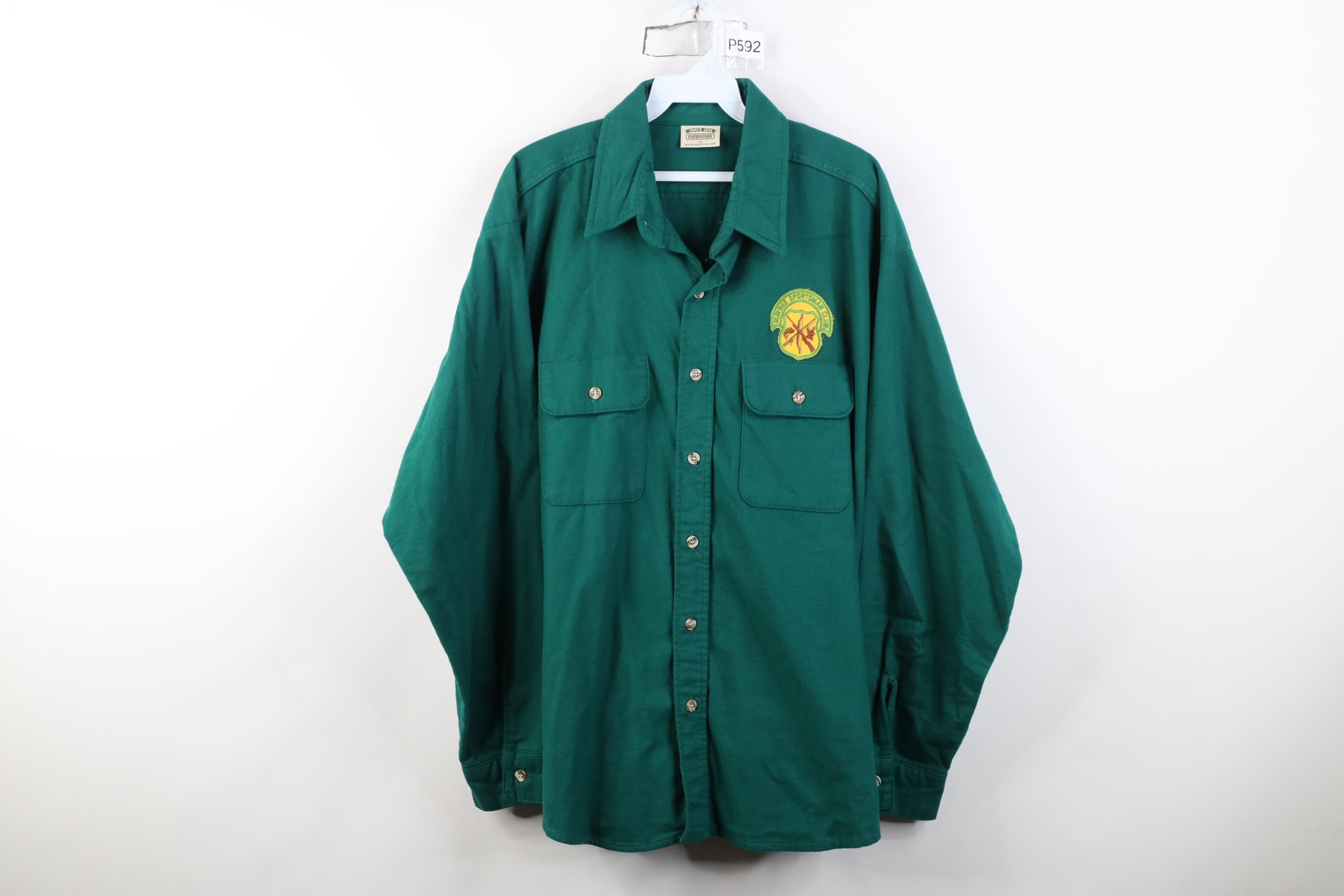 FiveBrother Vintage 90s Five Brother Sportsman Club Chamois Button Shirt Size US XL / EU 56 / 4 - 1 Thumbnail