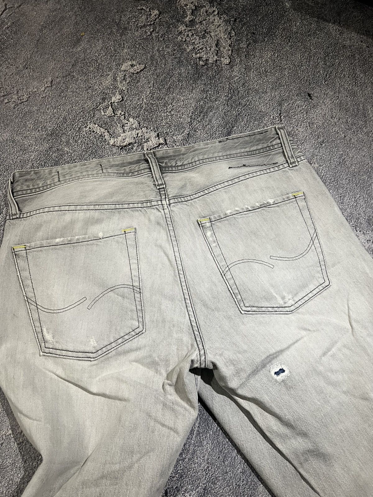 Japanese Brand Bullet Distressed Vintage Jeans — Slim Gray Fashion Style Size US 34 / EU 50 - 7 Thumbnail