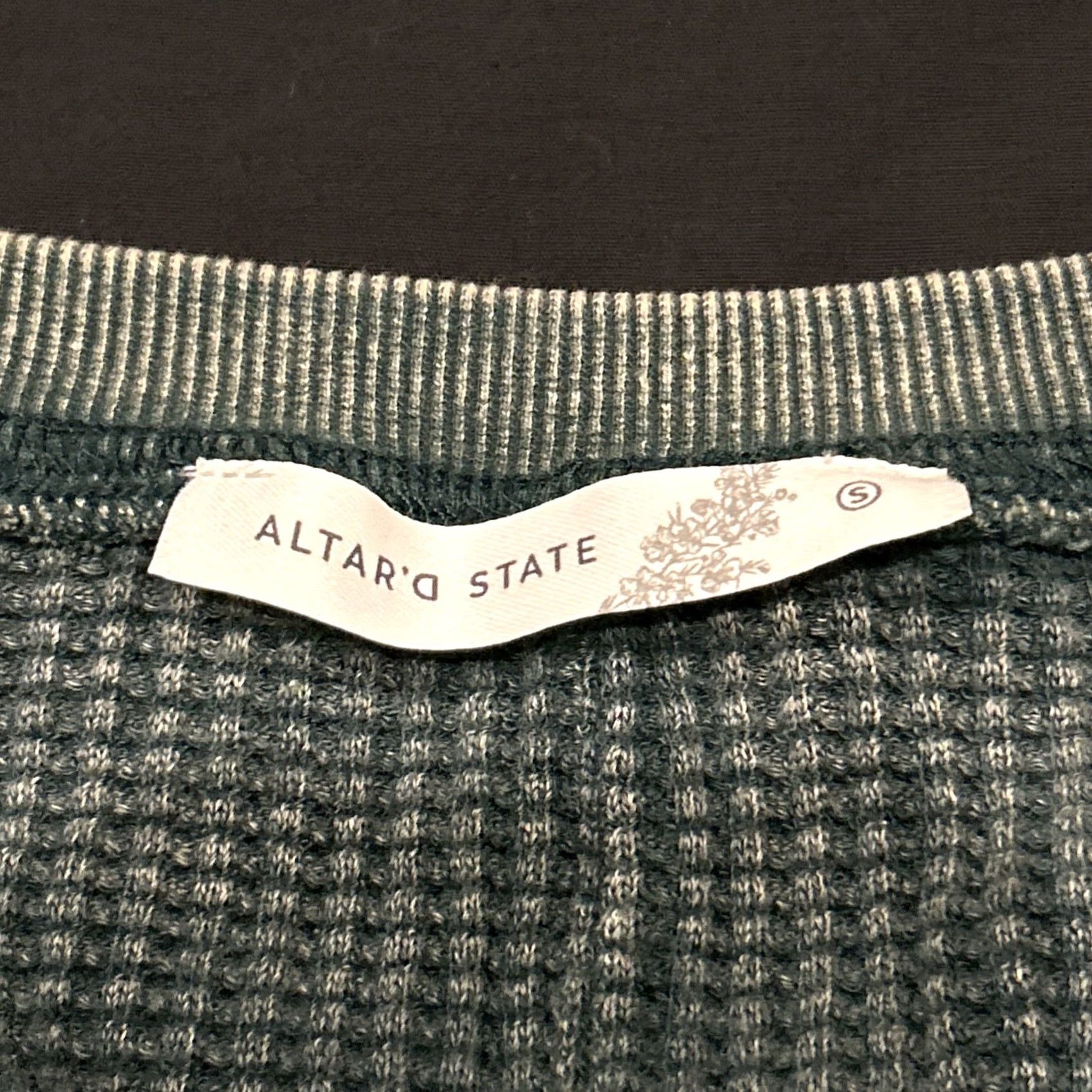 Vintage Altar'd State Sweater Womens Pullover Crew Neck Cotton Blend Knit Green S Regular Long Sleeve Classic Fall Spring Winter 21” 17” B7 Size S / US 4 / IT 40 - 2 Thumbnail