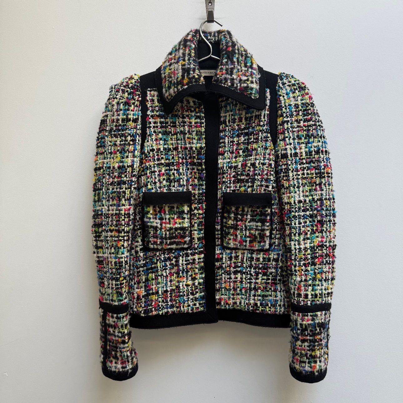 Balenciaga FW07 Balenciaga by Nicholas Ghesquiere Heavy Tweed Jacket Size XS / US 0-2 / IT 36-38 - 1 Thumbnail