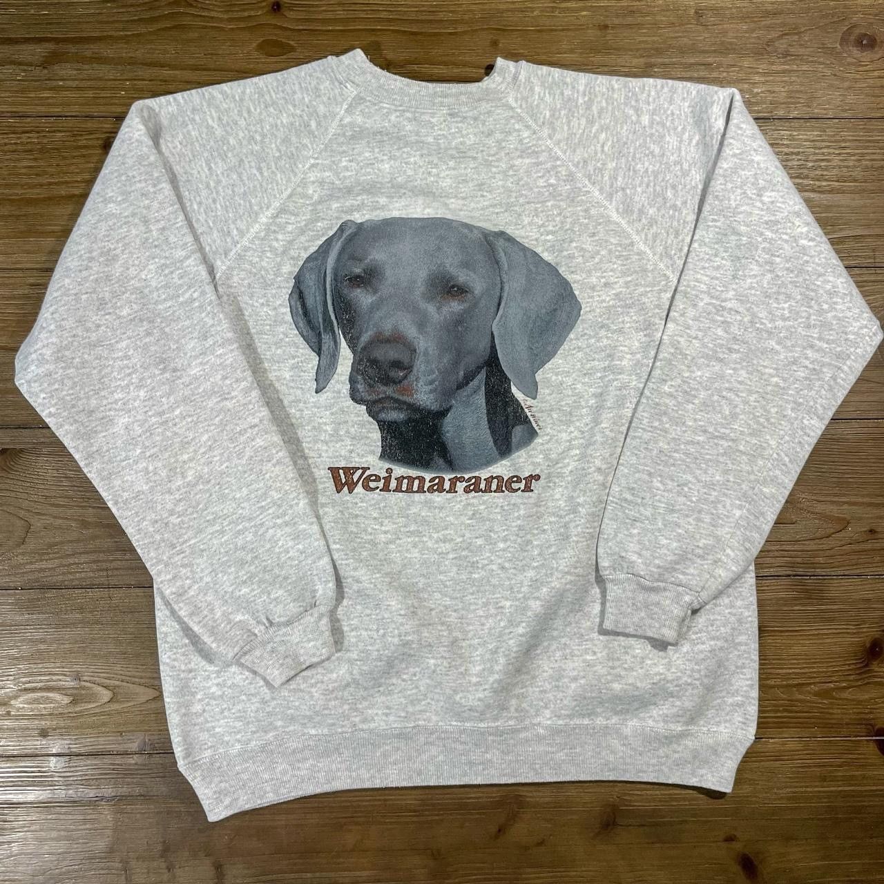 Hanes × Vintage Vintage 90’s Weimaraner Dog Crewneck Sweatshirt Size US XL / EU 56 / 4 - 1 Thumbnail