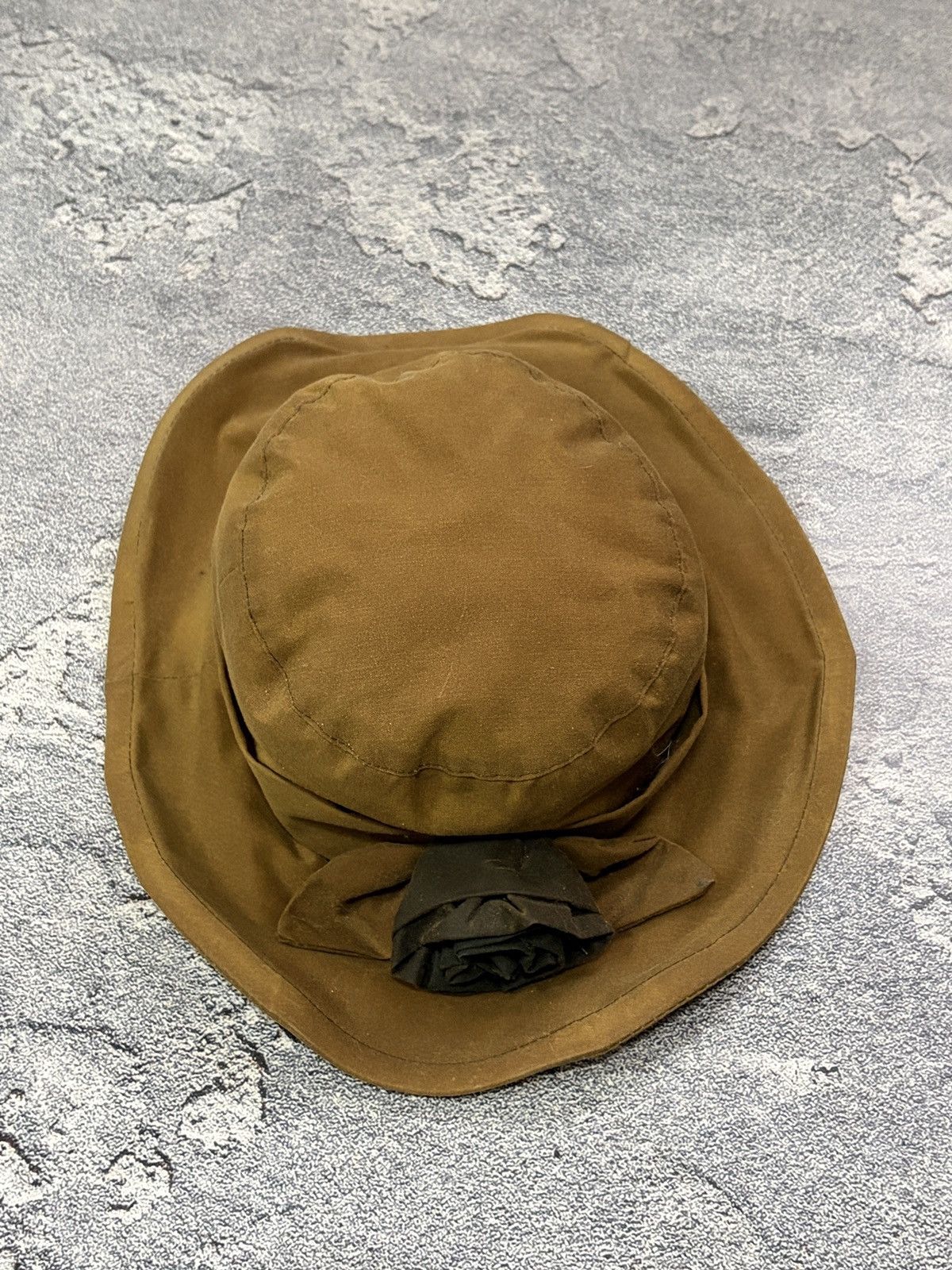 Barbour Barbour Country Waxed Cotton Bucket Hat Rose Detail Brown M Size ONE SIZE - 4 Thumbnail