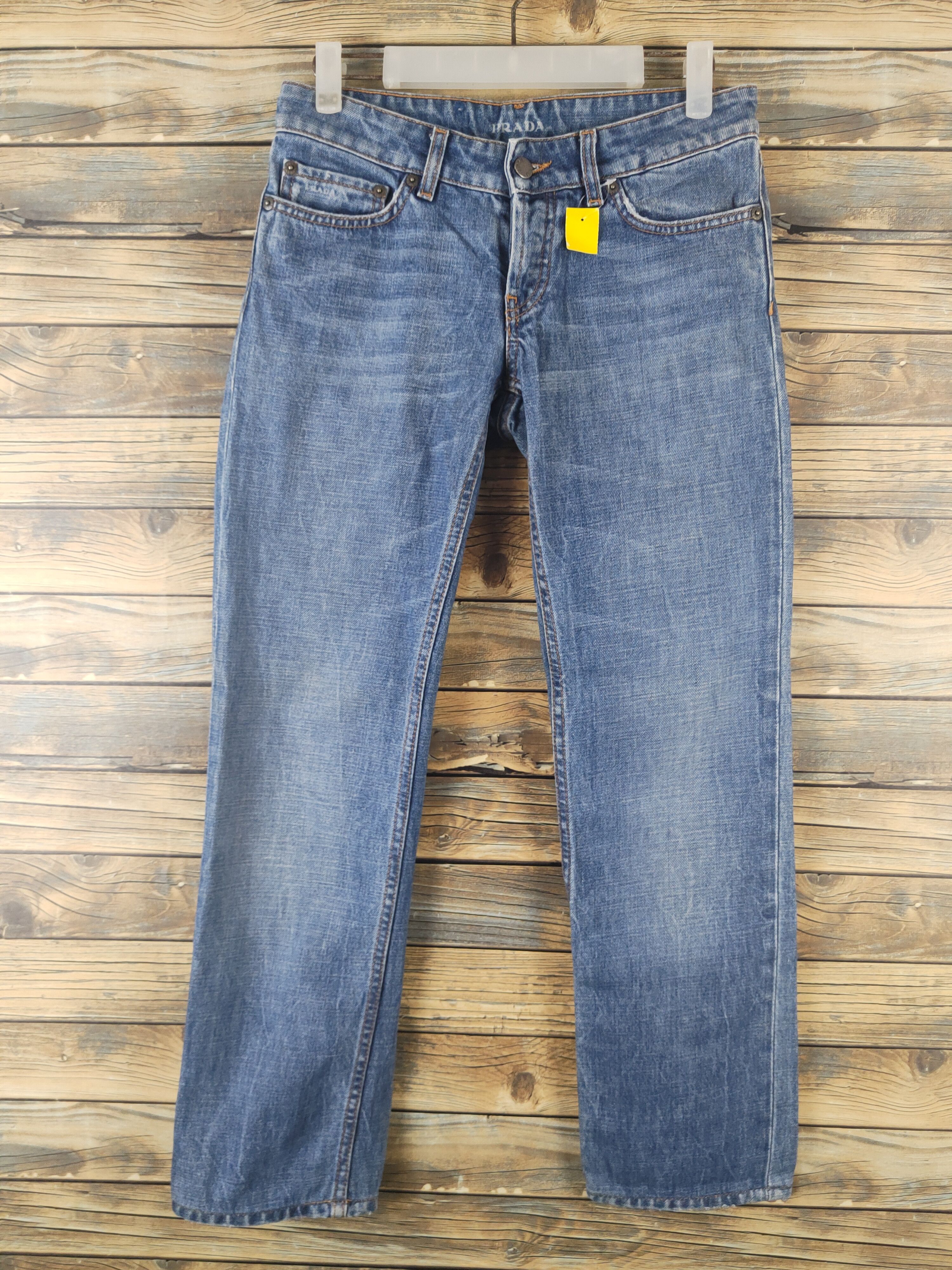 Prada DL Prada Blue Distressed Ripped Jeans #2778 Size 29" - 1 Thumbnail