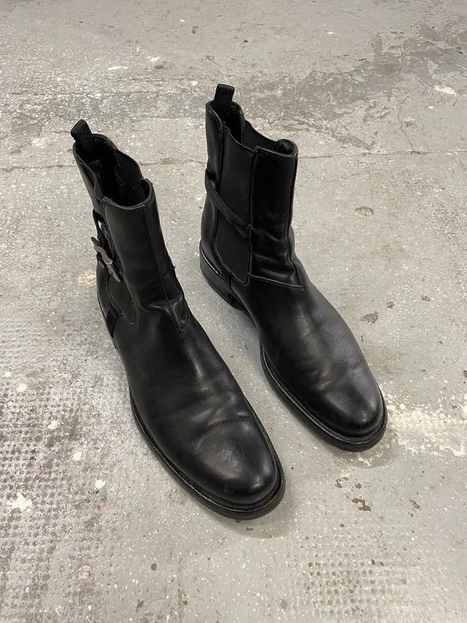 Prada 2000s Prada Black Strap Leather Boots Size US 8 / EU 41 - 4 Thumbnail
