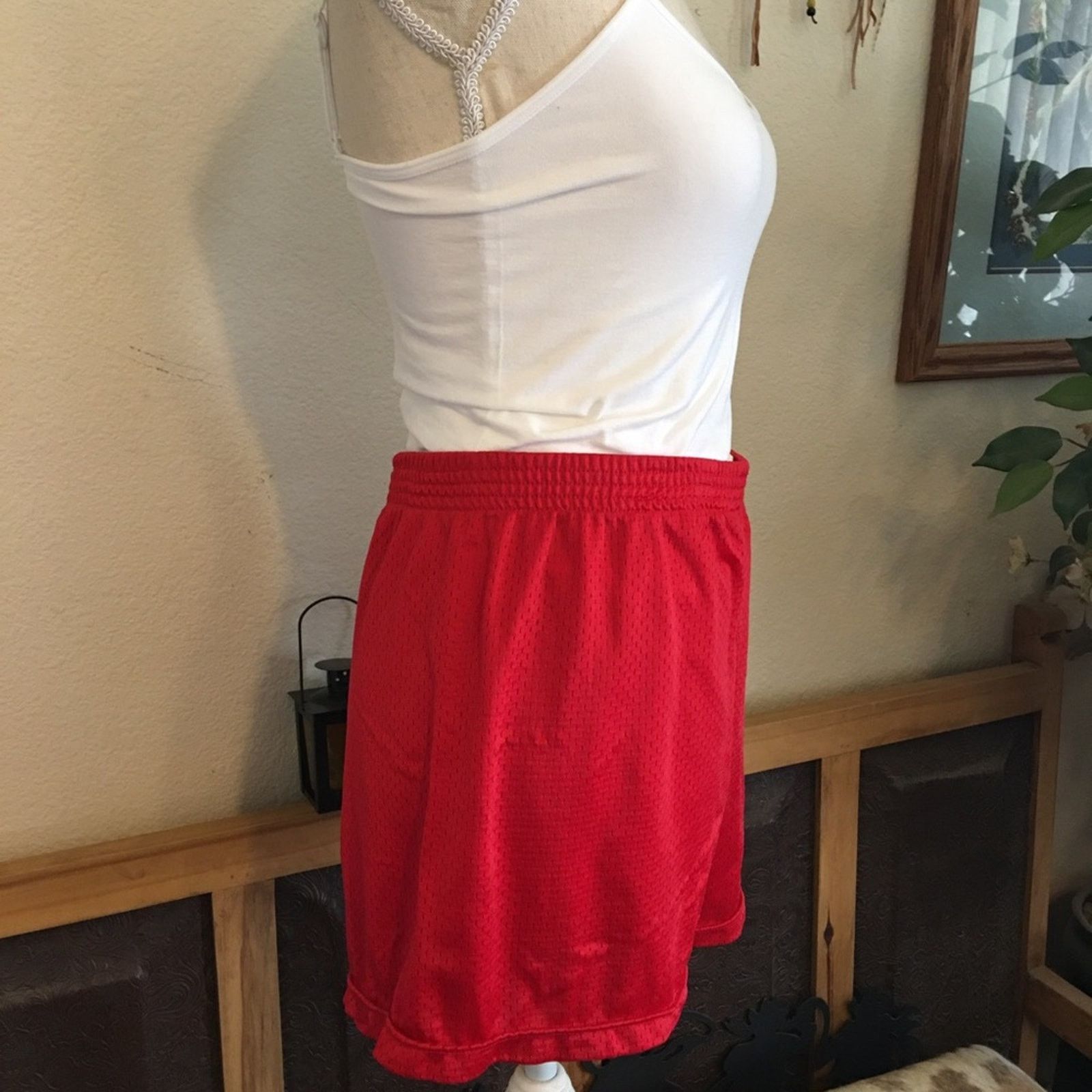 Athletic Works Athletic Works red mesh workout casual shorts Size 29" - 2 Thumbnail
