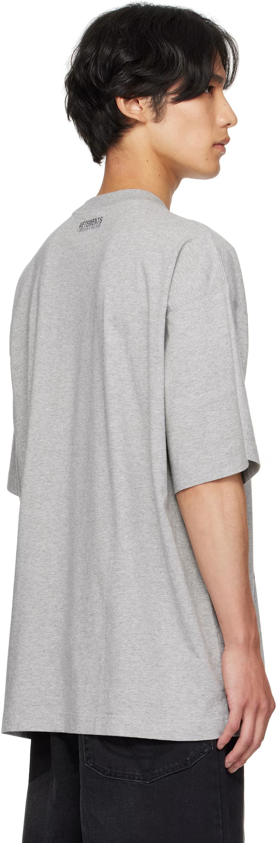Vetements o1mle0226 Goth Oversized T-Shirt in Gray Size US L / EU 52-54 / 3 - 3 Thumbnail
