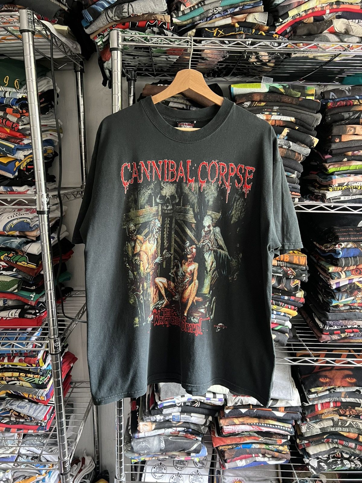 Band Tees 2004 Cannibal Corpse The Wretched Spawn Embroidered Metal Size US XL / EU 56 / 4 - 1 Thumbnail