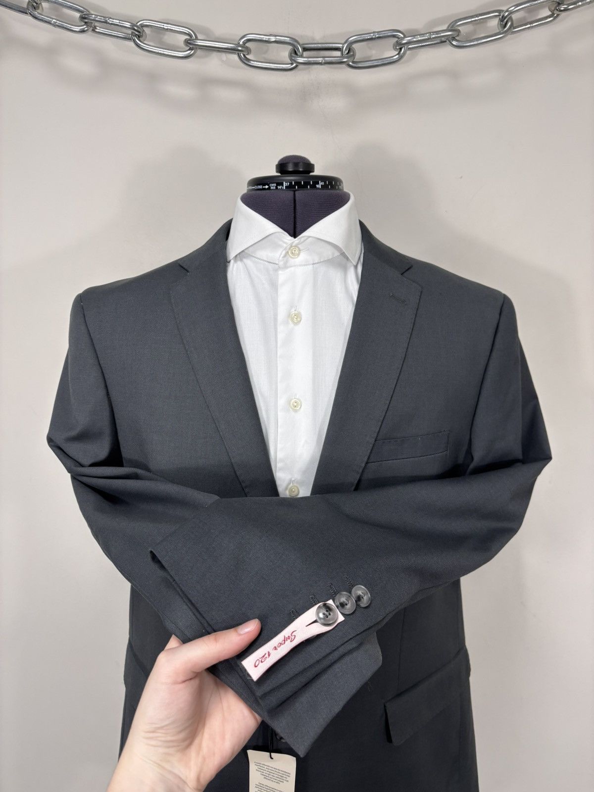 Other Linea Sartoriale Milano NWT Men’s Grey Wool Blazer Jacket Size 46R - 11 Thumbnail