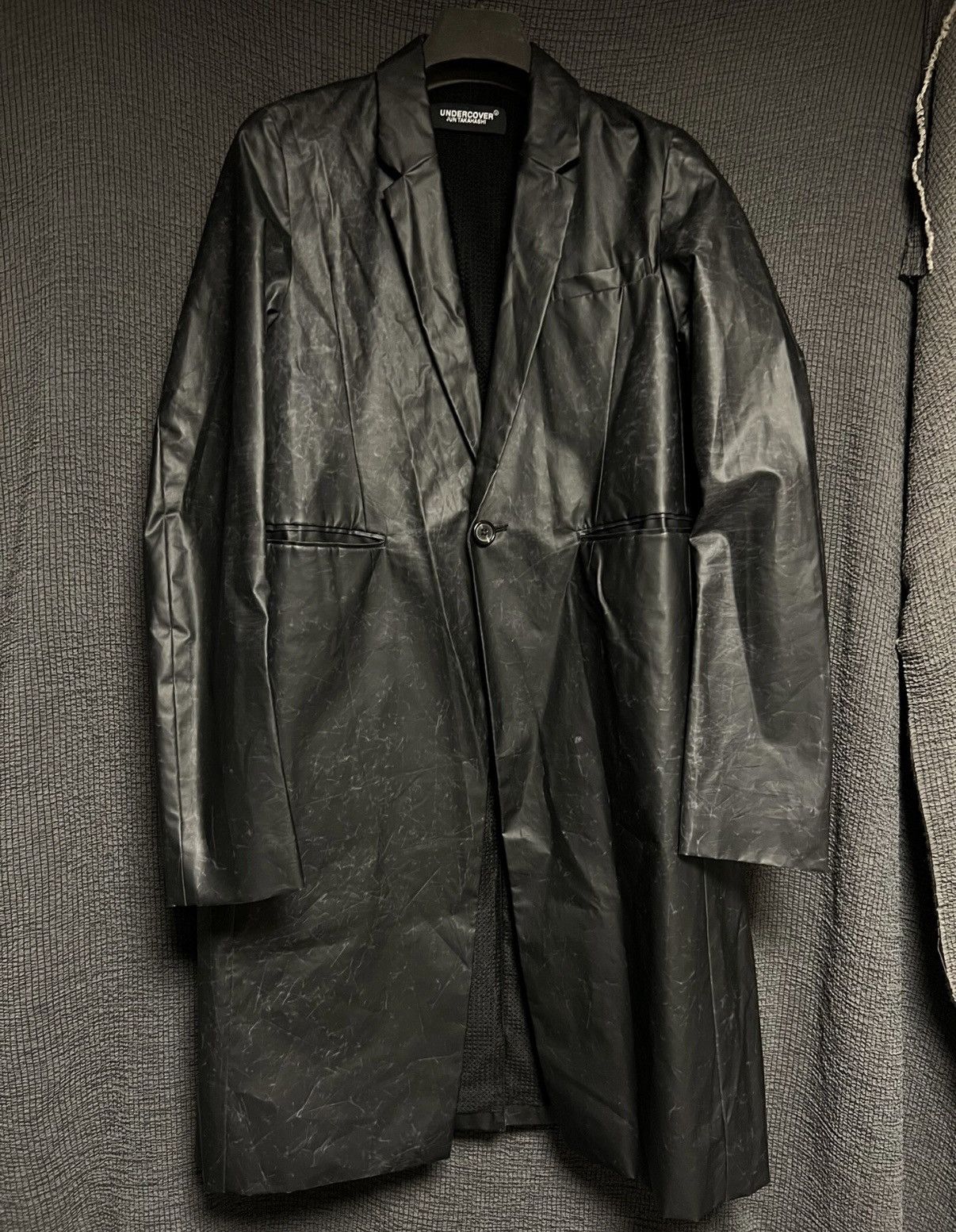 Undercover UNDERCOVER 18aw Crackled Leather Paper Logo Coat Size US M / EU 48-50 / 2 - 1 Thumbnail