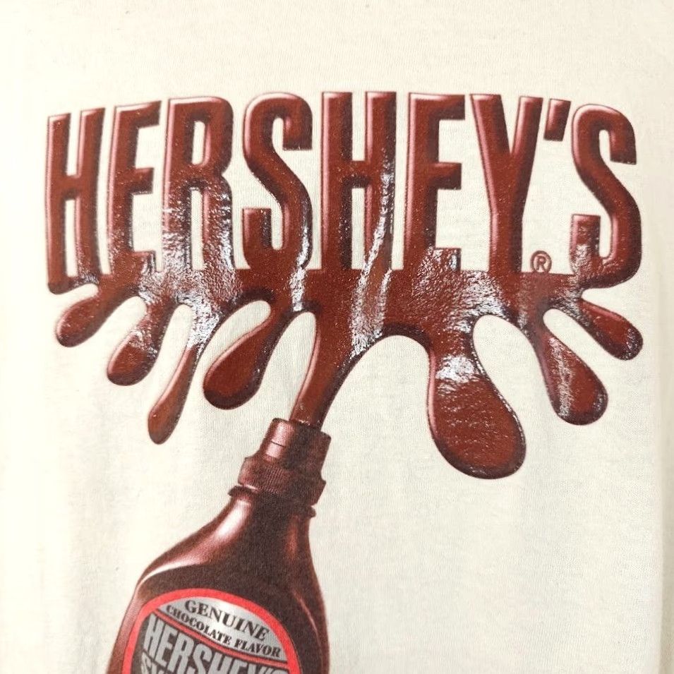 Gildan Hershey Chocolate Syrup T Shirt Mens Large Snack Tee Dessert T-Shirt Candy Bar Gildan Beige Cotton Short Sleeve Crew Neck Mens Size US L / EU 52-54 / 3 - 3 Thumbnail