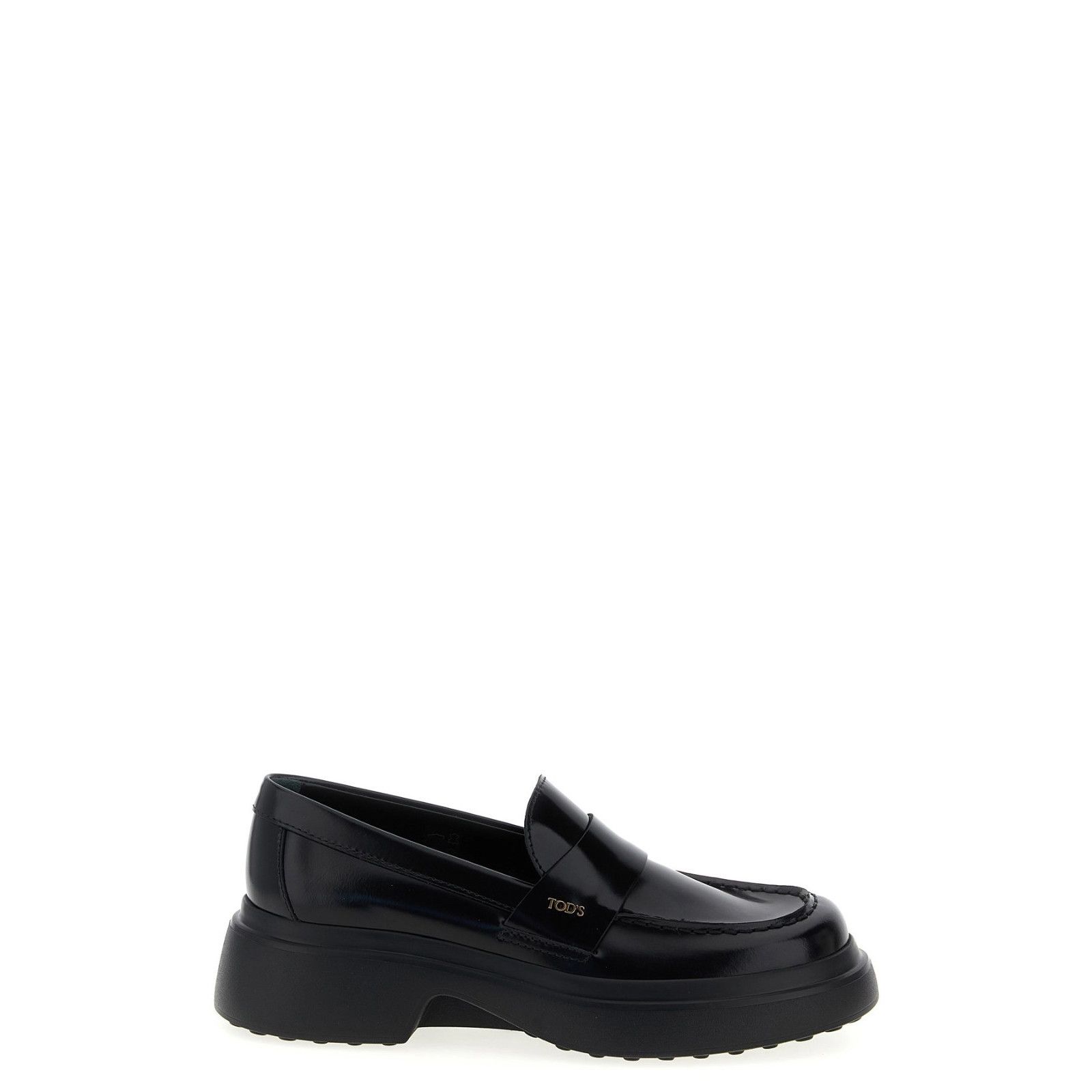TOD'S Black Leather Loafers New And Authentic (Women's size: