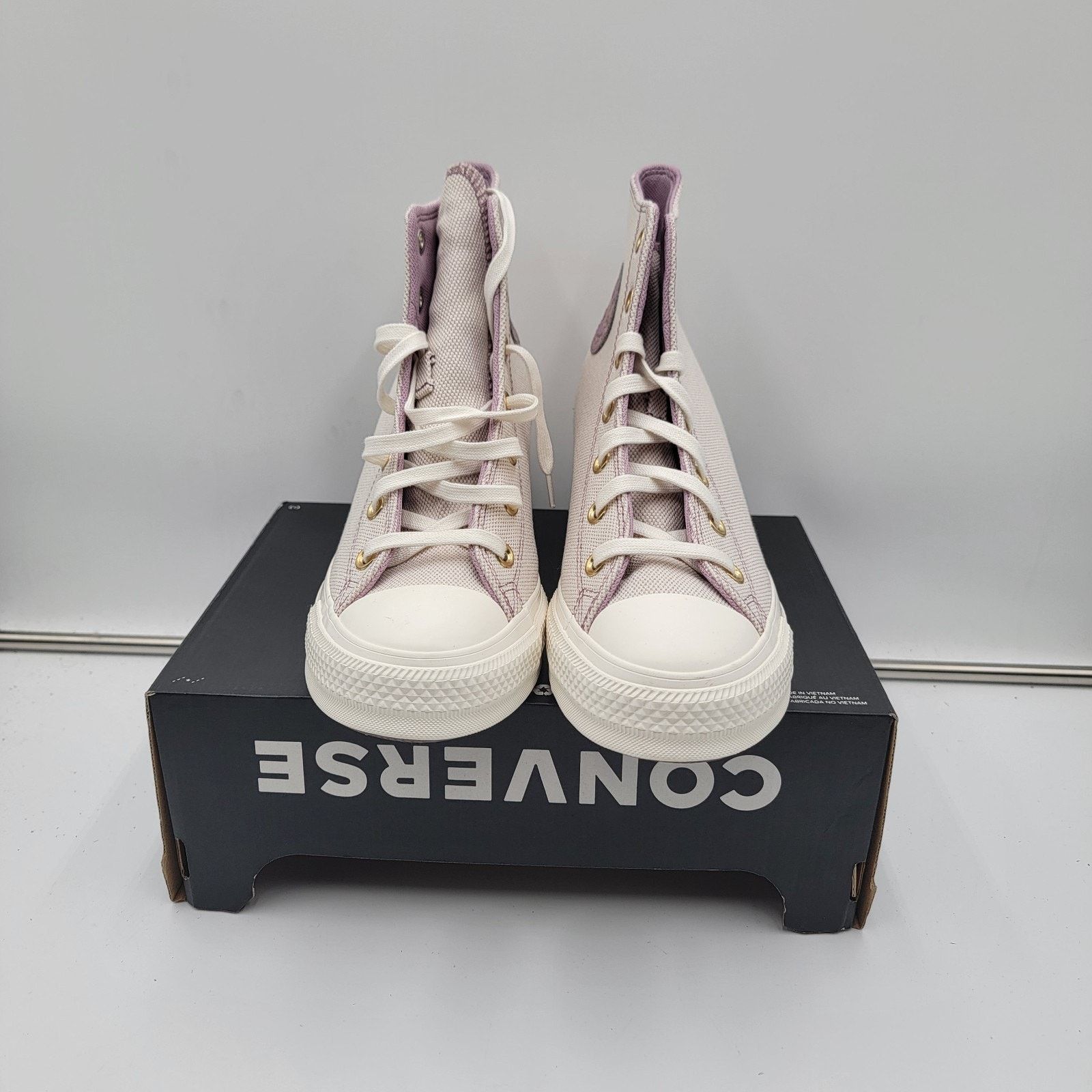 Converse Womens Converse CTAS Wedge Hi Orchid Dust/Egret/Gold Sz 10 Size US 10 / IT 40 - 3 Thumbnail