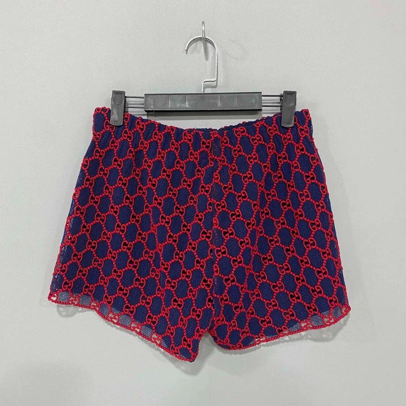 Gucci Double Layer Pattern Lace Shorts GUCCI-2505 Size 39" - 3 Thumbnail