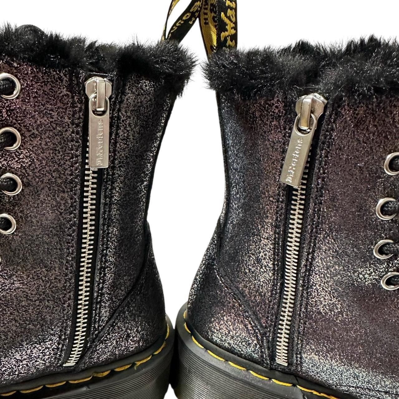 Dr. Martens DR. MARTENS Jadon Faux Fur Metallic Leather Platform Boots Size US 6 / IT 36 - 4 Thumbnail
