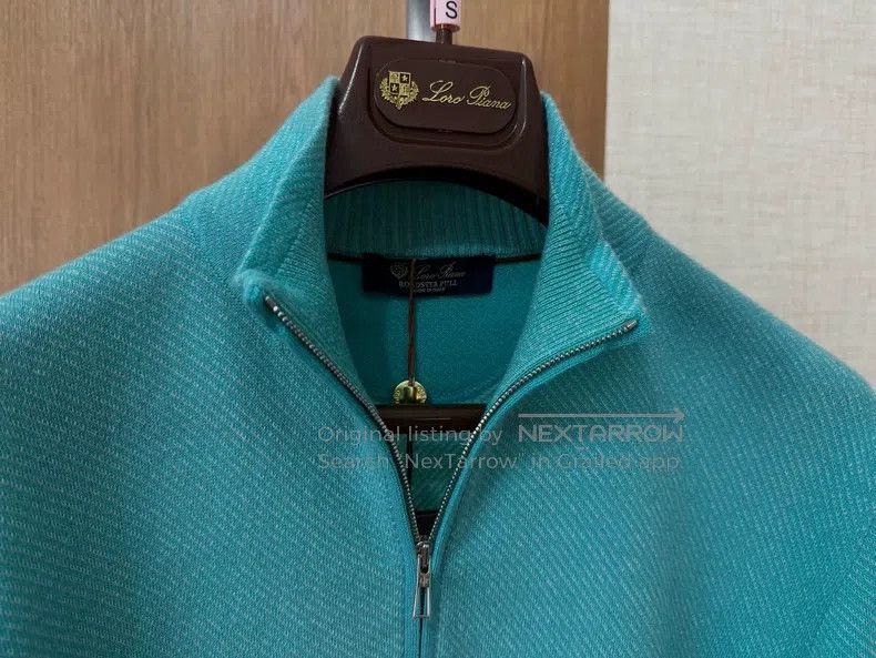Loro Piana LORO PIANA Men's Zipper Knit Sweater 100% Cashmere with Ha Size US M / EU 48-50 / 2 - 3 Thumbnail