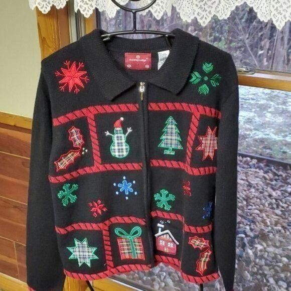 Vintage Northcrest Holiday Lodge Embroidered Embellished Collared Fu Size M / US 6-8 / IT 42-44 - 2 Thumbnail