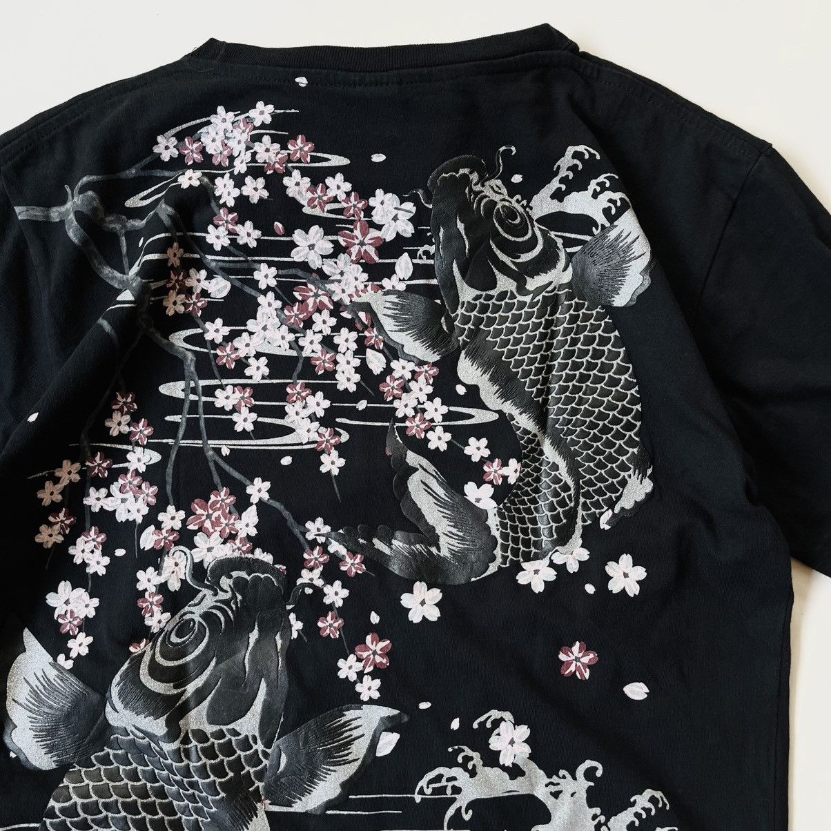 Japanese Brand Cure All Sukajan Art Koi Tee Size US M / EU 48-50 / 2 - 7 Thumbnail
