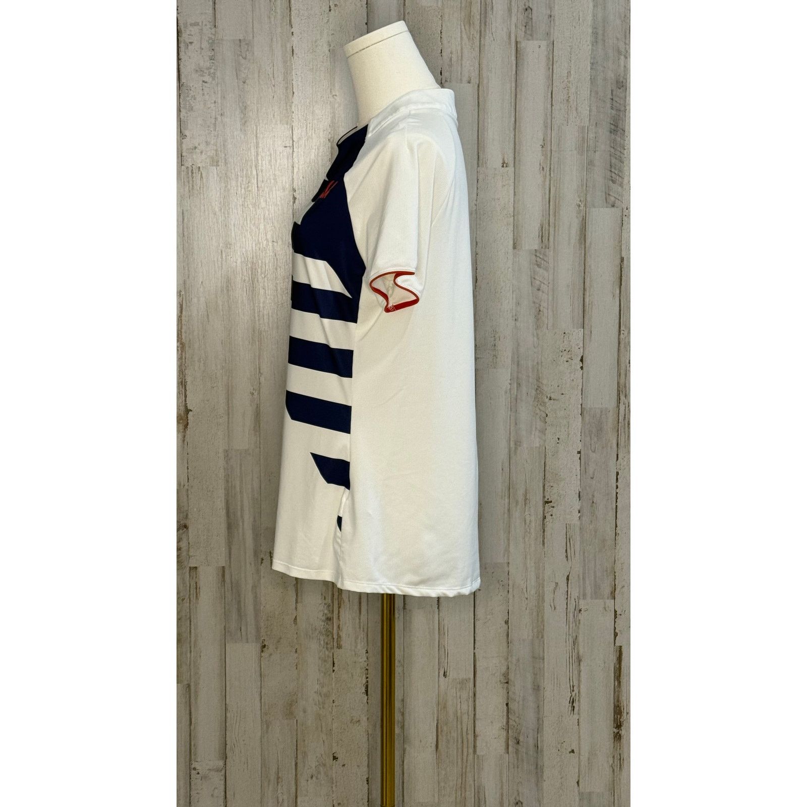 Adidas Adidas Women's Team USA Olympic Polo Shirt White Striped Size M / US 6-8 / IT 42-44 - 3 Thumbnail