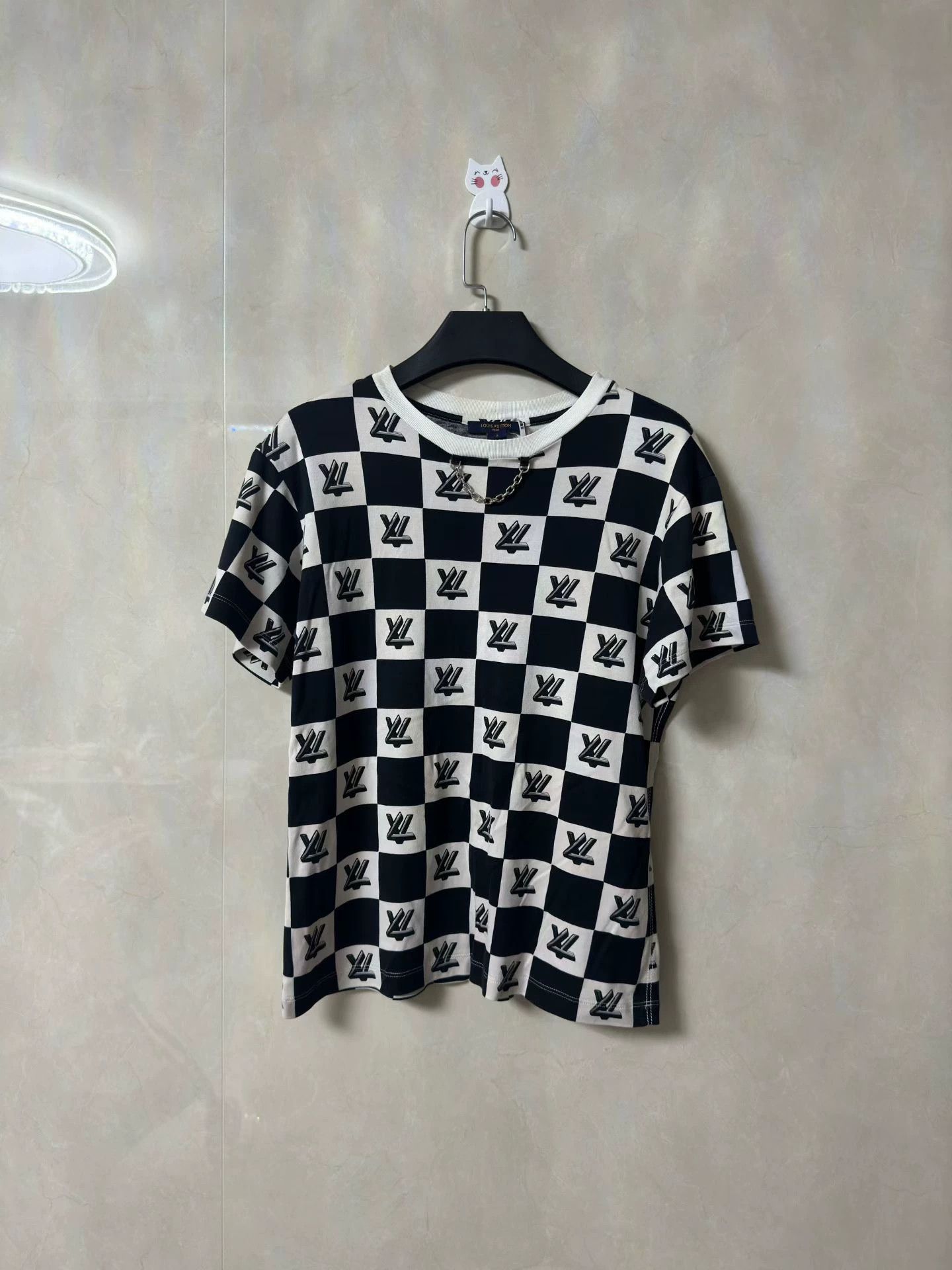 Louis Vuitton Louis Vuitton Checkerboard Chain Short Sleeve Size US S / EU 44-46 / 1 - 1 Thumbnail