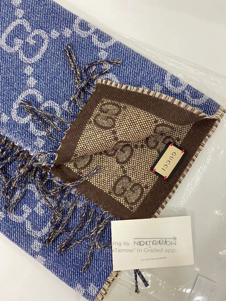 Gucci Gucci Scarf denim blue Size ONE SIZE - 3 Thumbnail