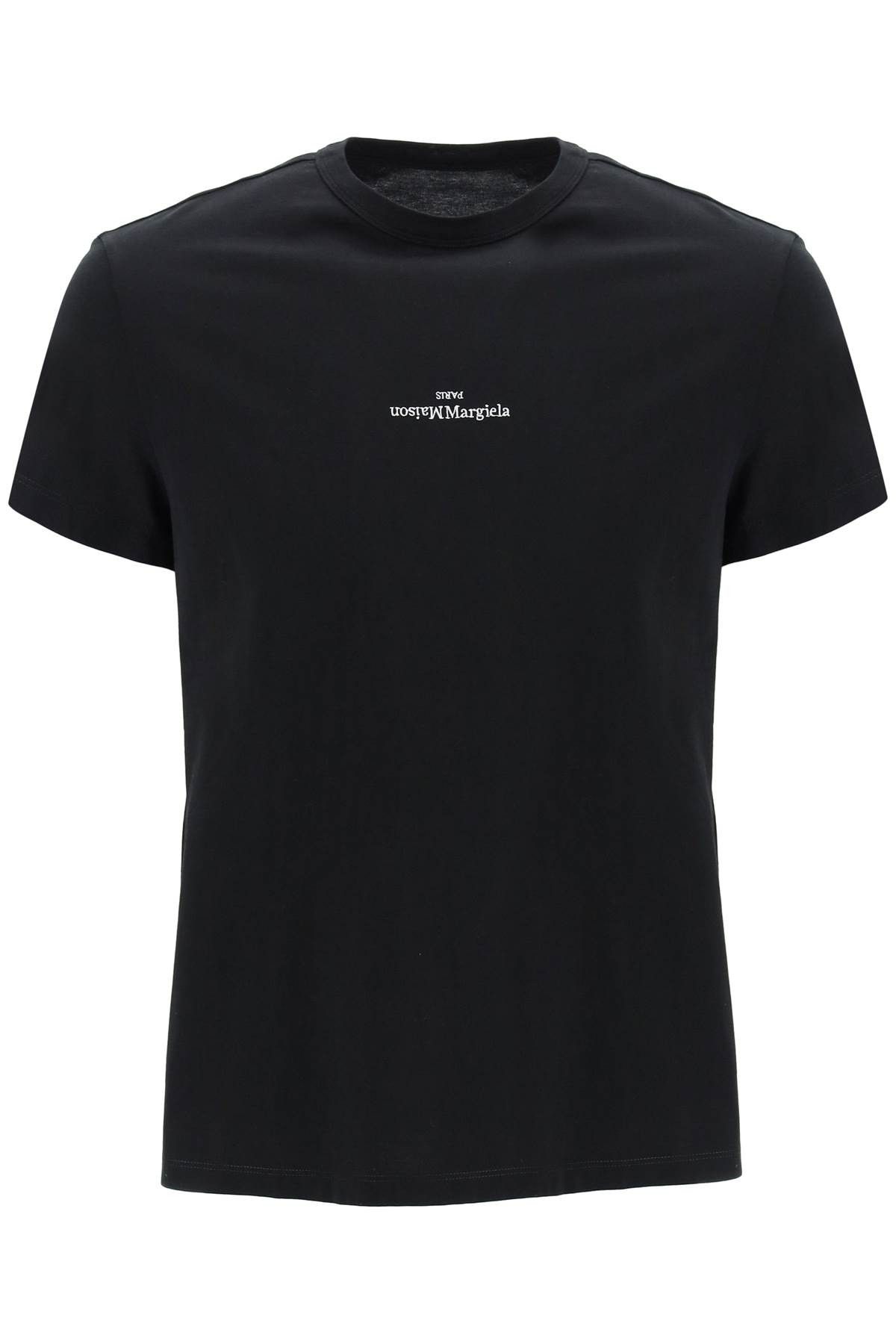 Tシャツ・カットソー MM6 Maison Margiela DESTROYED LOGO T-SHIRT MM6 Maison Margiela Men's Destroyed Logo T-Shirt in White