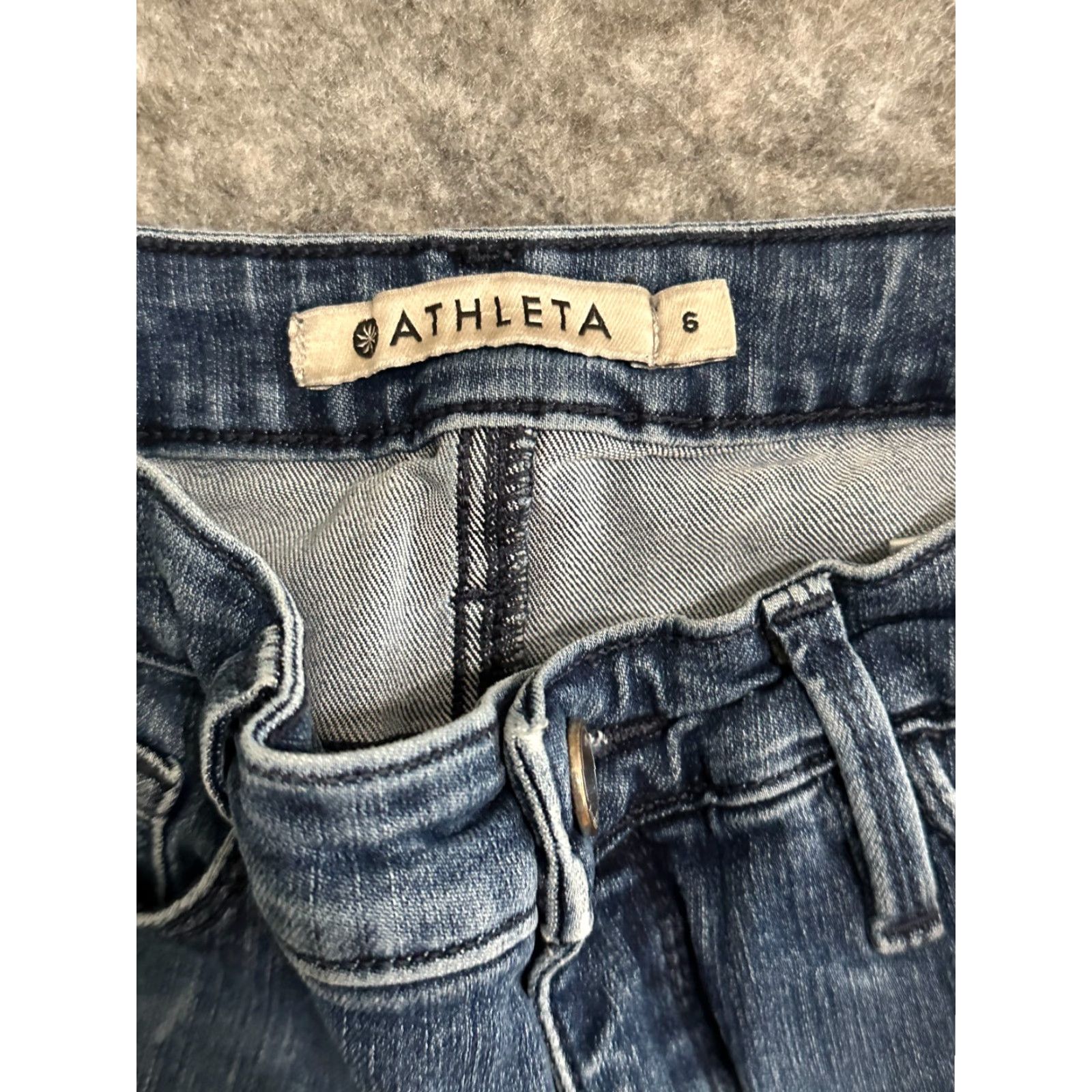 Athleta Athleta Jeans Womens Blue Medium Wash Denim Skinny Size 6 Regular 5-Pocket Design Comfort Winter Size 28" / US 6 / IT 42 - 3 Thumbnail