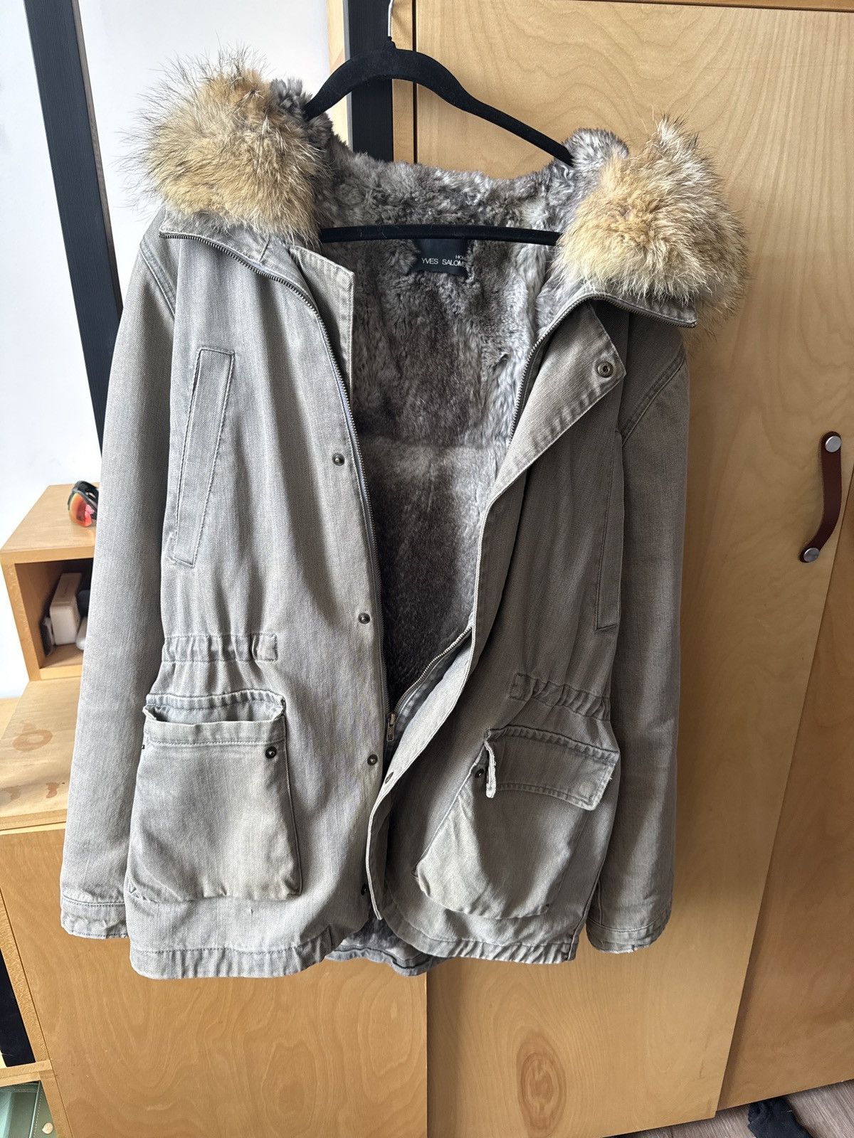 Yves Salomon Yves Salomon Fur Denim Parka Size US XL / EU 56 / 4 - 1 Thumbnail