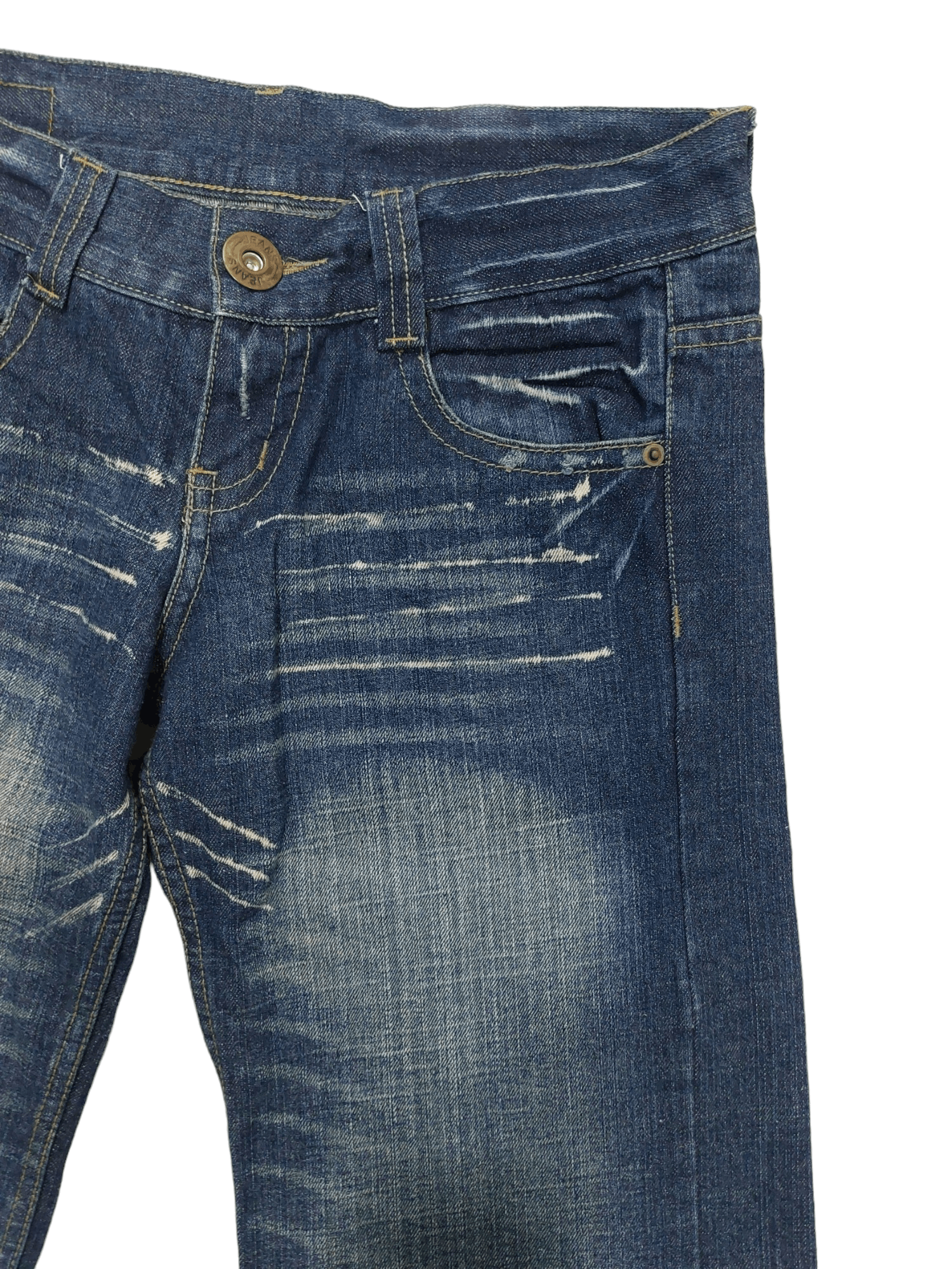 If Six Was Nine × Japanese Brand × Vintage The M2868 Jeans Low Rise Flare Boot Cut Distressed Denim Size US 31 - 5 Thumbnail