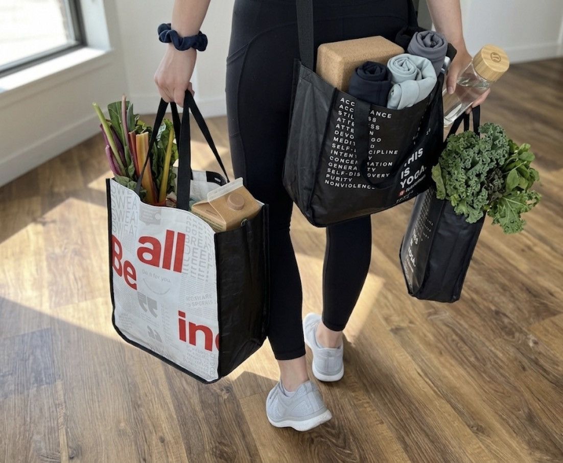 Lululemon Lululemon Black Recycled, Reusable Bags, Med and Sm Size GUC Size ONE SIZE - 5 Thumbnail