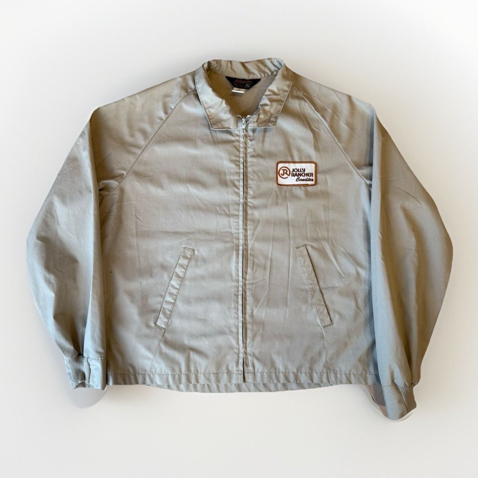 Swingster Vintage Swingster Jacket XL Khaki Full Zip 80s Made in USA Size US XL / EU 56 / 4 - 1 Thumbnail