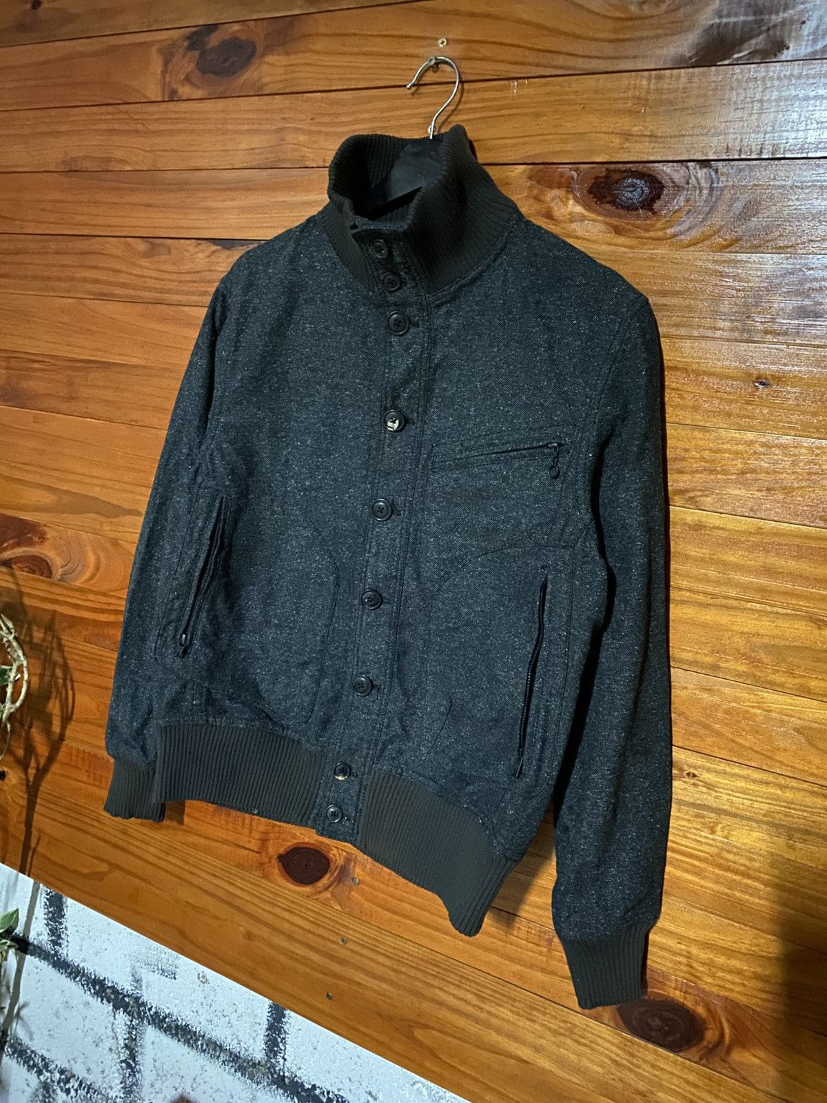 Schott Vintage Schott Wool Bomber Jacket Charcoal Ribbed Collar Size US M / EU 48-50 / 2 - 4 Thumbnail