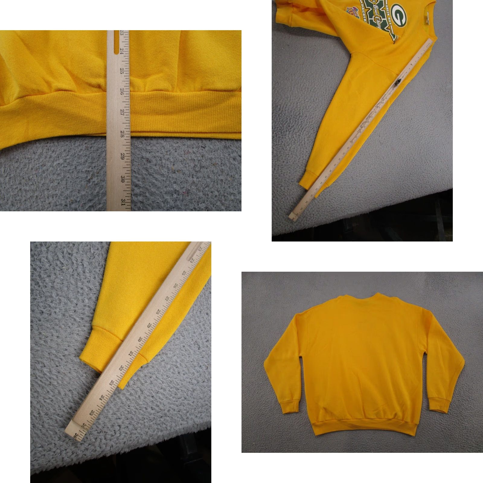 Lee VTG Lee Sweatshirt - Green Bay Packers - Gold Pullover Crewneck - XL - Vintage Sports Football - Graphic Print - All Seasons - Men - Cotton Fleece Size US XL / EU 56 / 4 - 8 Thumbnail