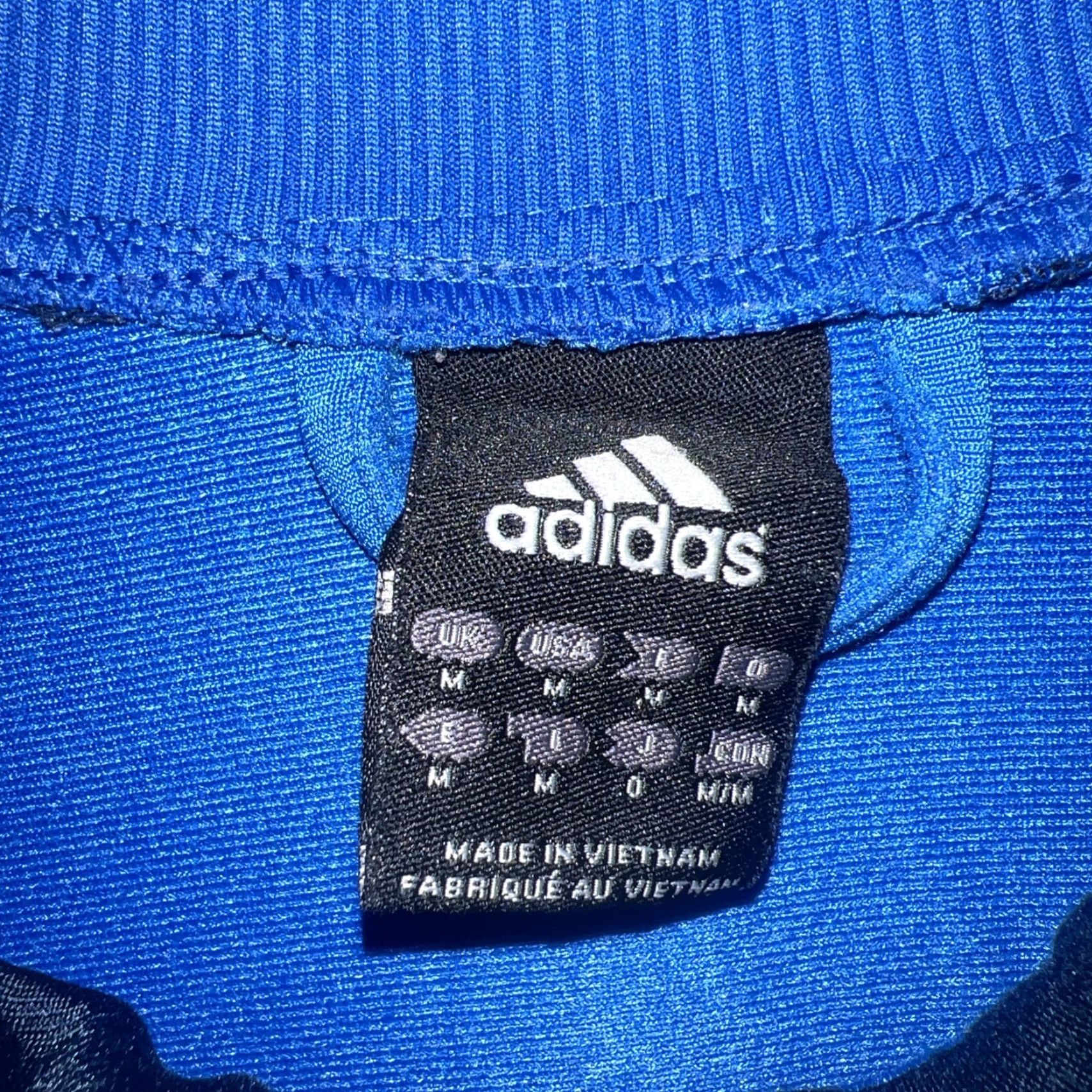 Adidas Adidas Jacket Mens M Full Zip Striped Track Blue Size US M / EU 48-50 / 2 - 3 Thumbnail