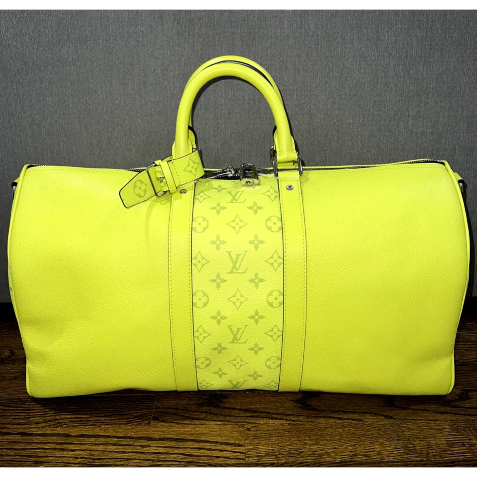 Louis Vuitton Louis Vuitton Keepall Bandouliere Taigarama Taiga Travel Bag Size ONE SIZE - 6 Thumbnail