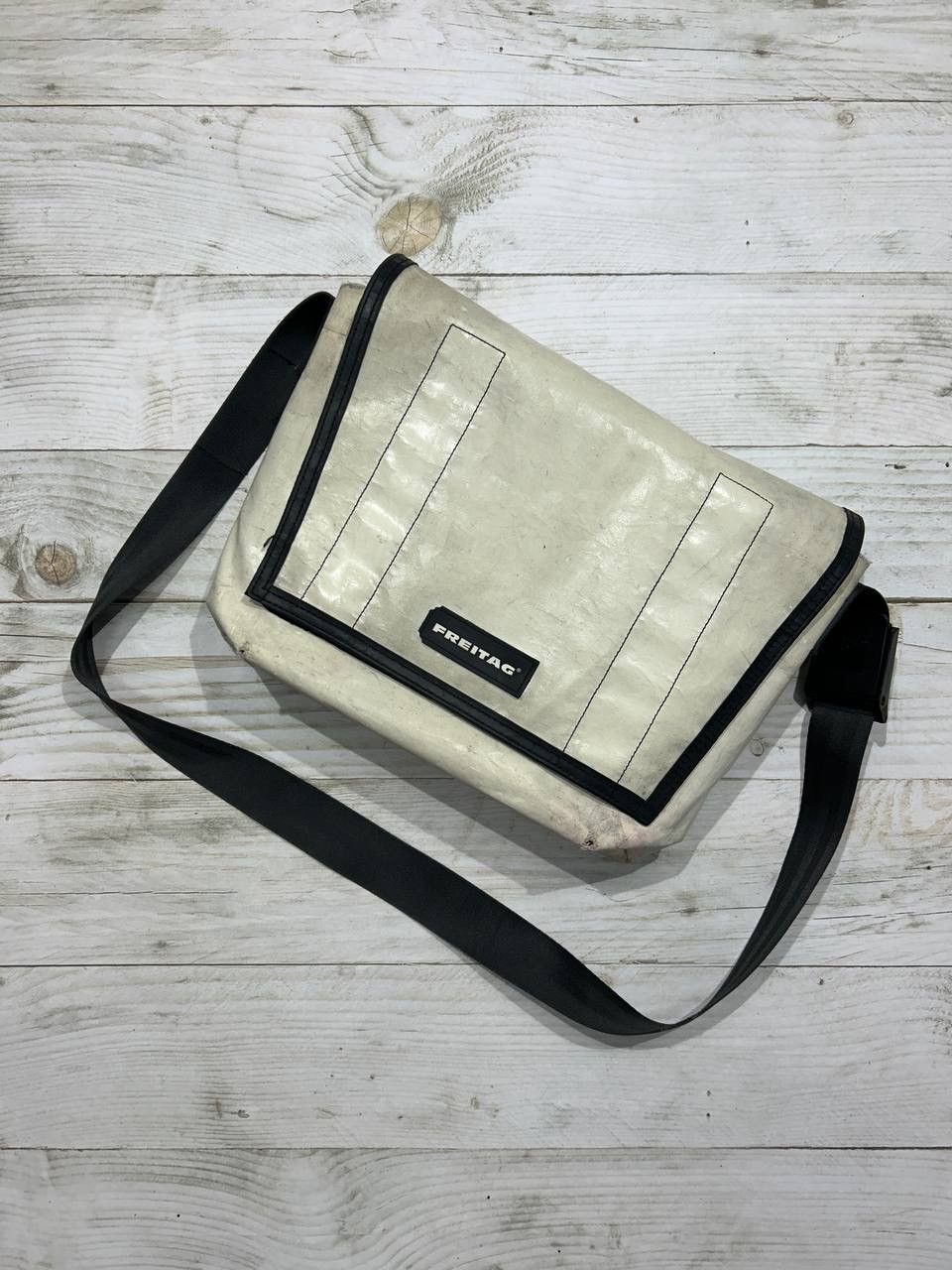 Freitag Crossbody Messenger Bag Shoulders Backpack in White, Men's